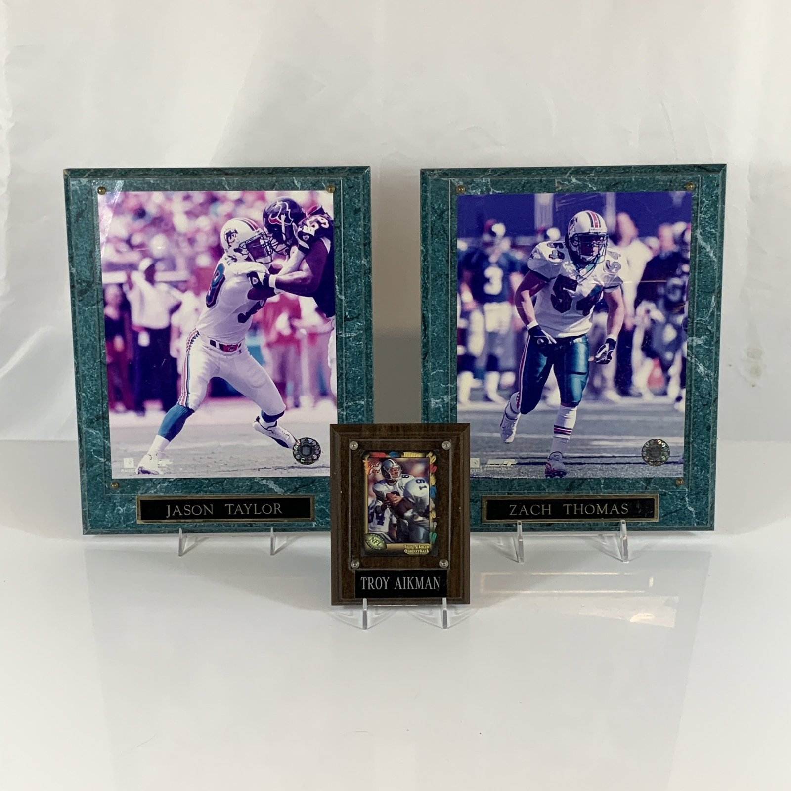 Three US Football Sports Memorabilia Plaque Collection (1 of 3)