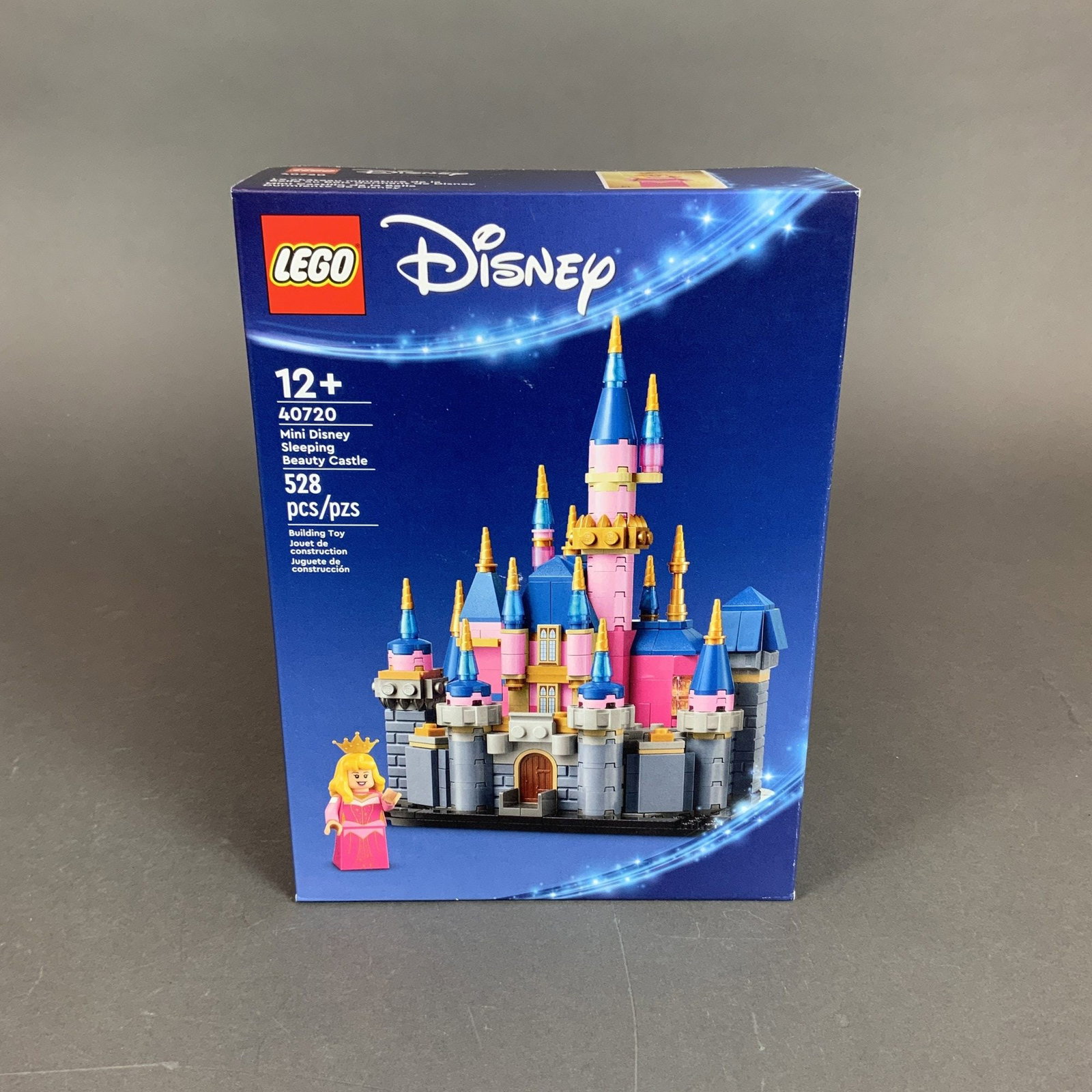 LEGO Disney Mini Disney Sleeping Beauty Castle: This is a factory-sealed lego set, number 40720, titled Mini Disney Sleeping Beauty Castle. Produced by LEGO, this construction set consists of 528 plastic pieces designed to build a miniature-scale