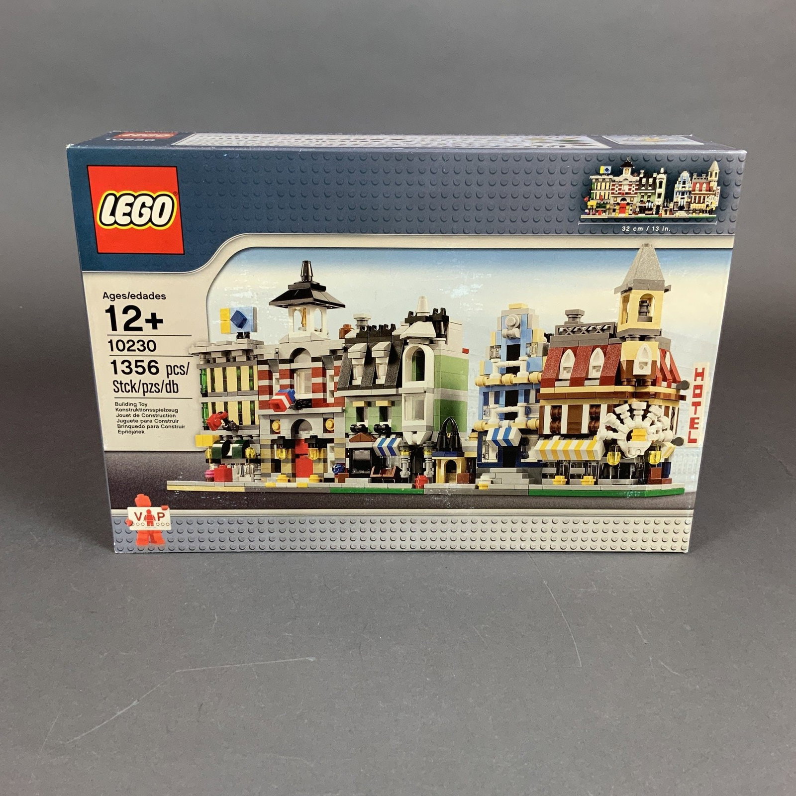 LEGO Mini Modulars Set: This LEGO construction set, titled Mini Modulars and numbered 10230, was released in 2012 as an exclusive for members of the LEGO VIP program. The set contains 1,356 plastic pieces and is designed to 