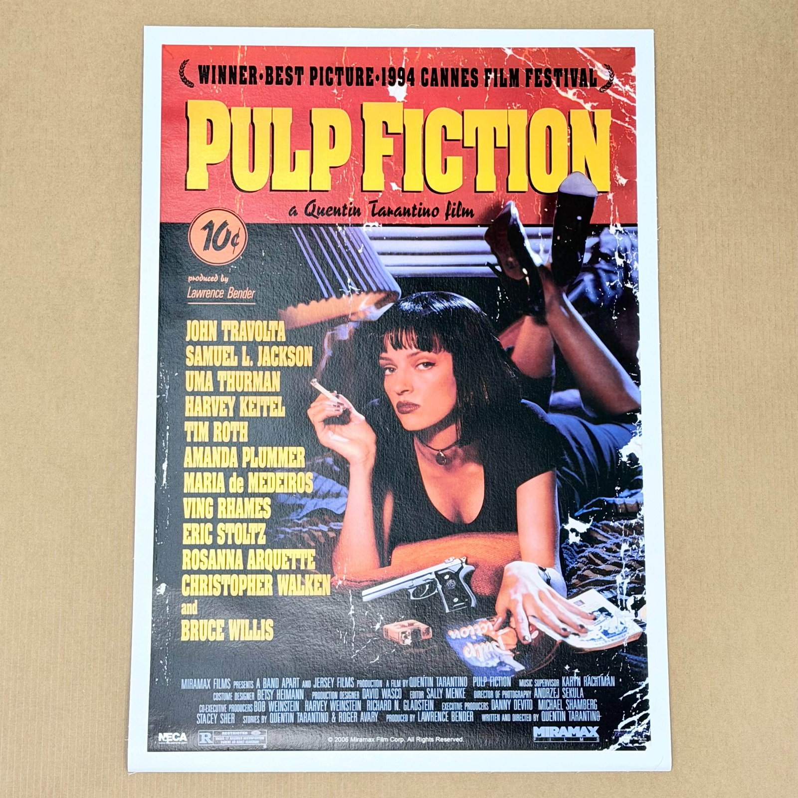Pulp Fiction Licensed 2006 NECA Commercial Reproduction Movie Poster on Canvas (1 of 3)