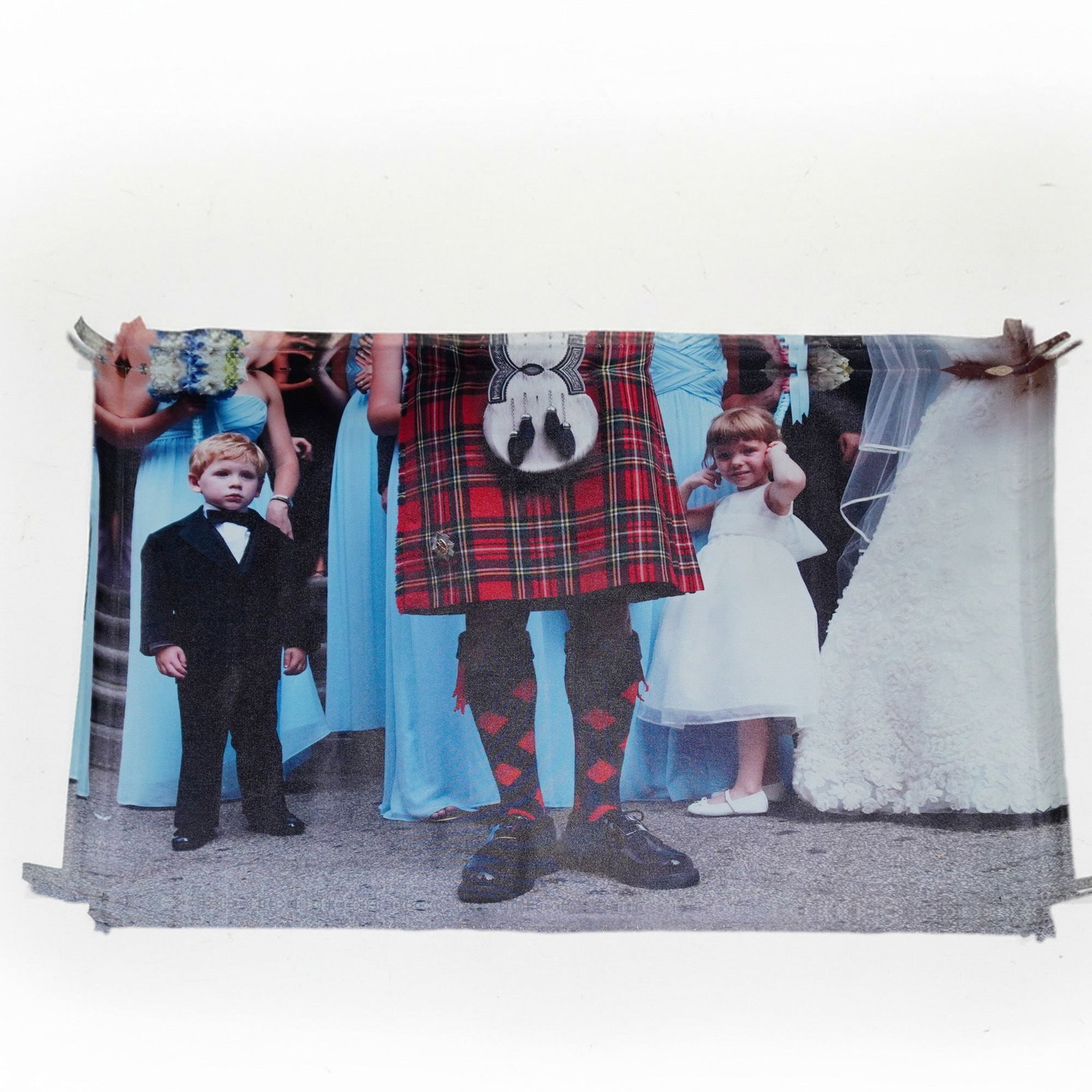 Large Digital Print on Unstretched Canvas, Scottish Wedding Party, Signed (1 of 4)