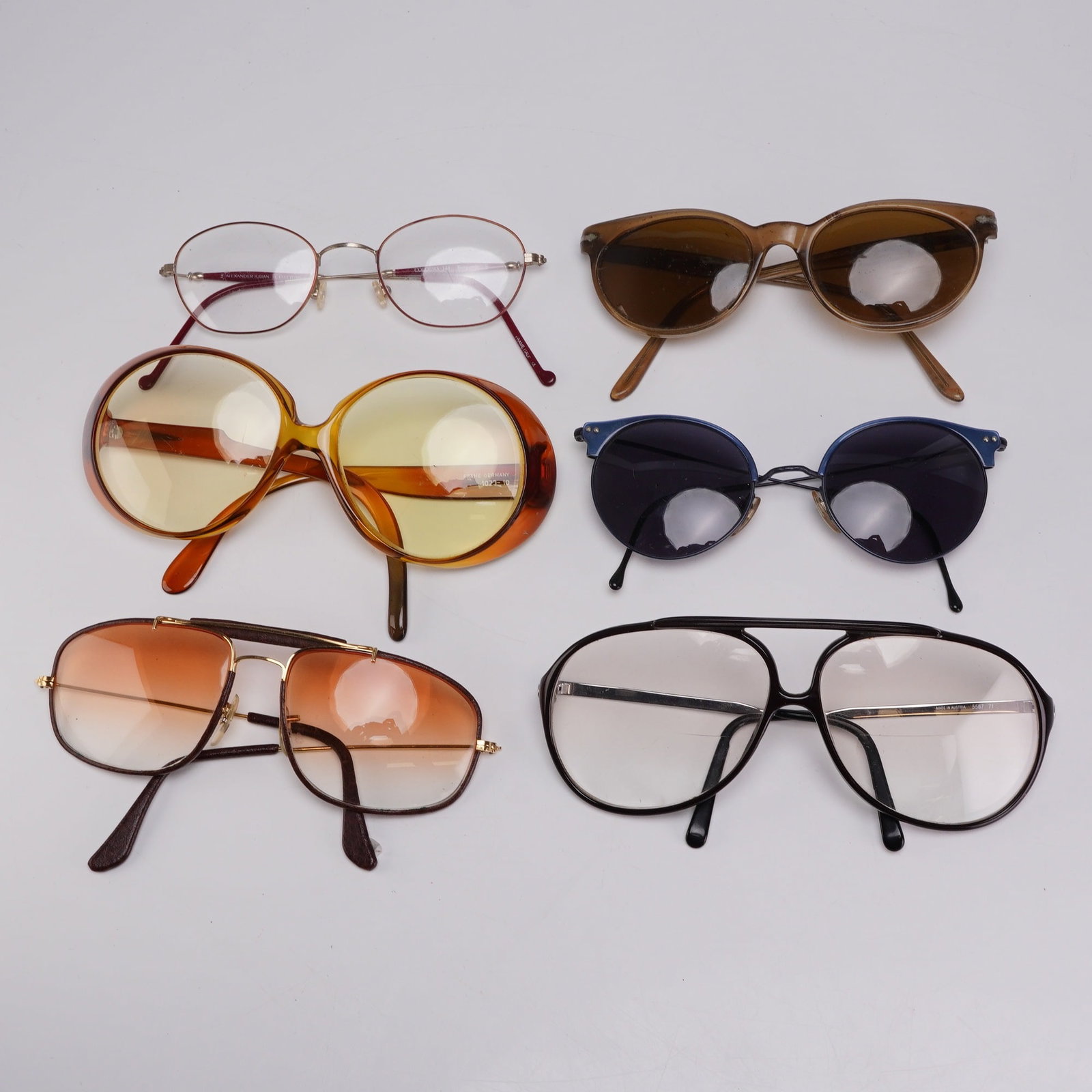 6pc Grouping of Vintage Sunglasses and Eyeglasses Including Giorgio Armani and Alexander Julian (1 of 1)