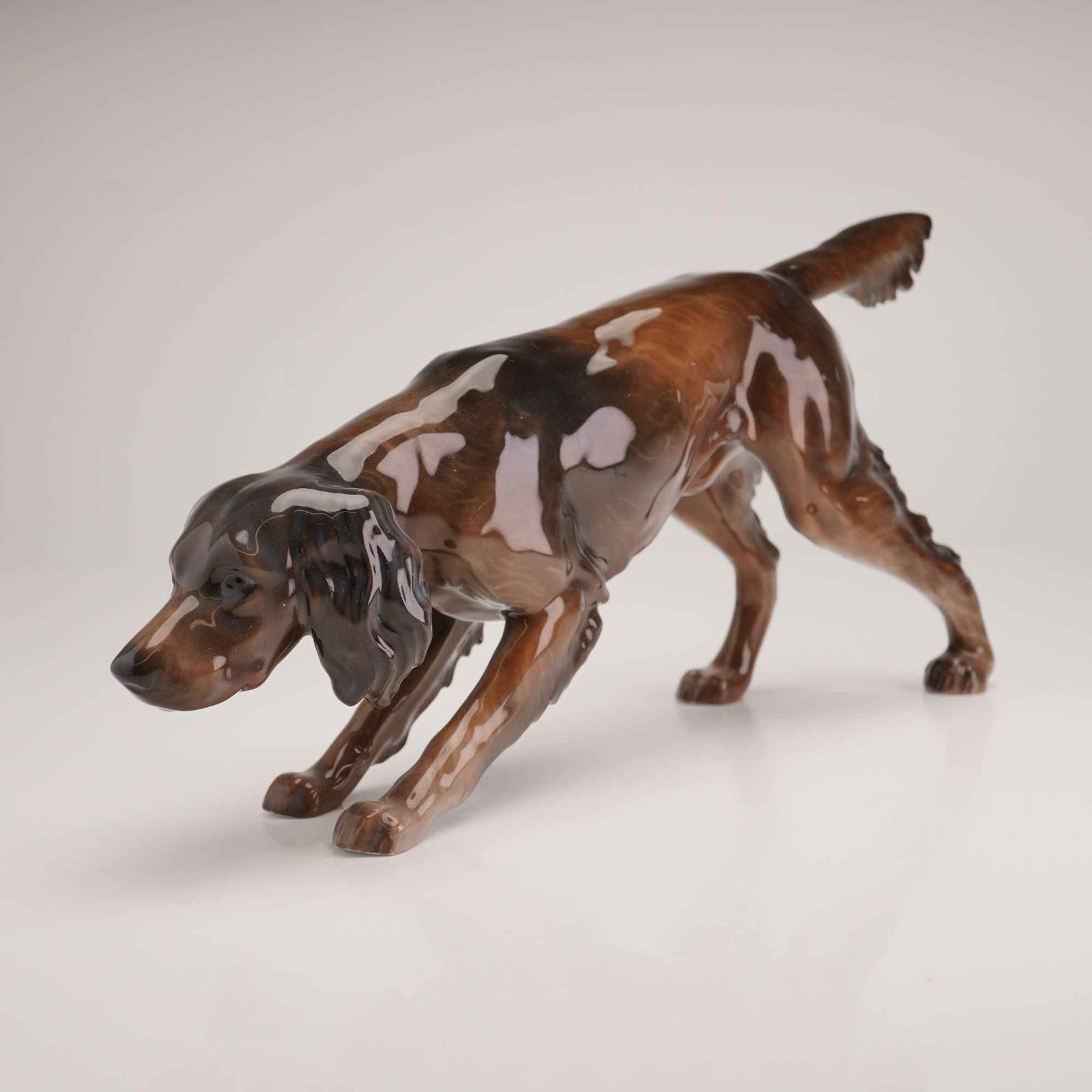 Porcelain Irish Setter Dog Figurine in Pointing Pose (1 of 3)