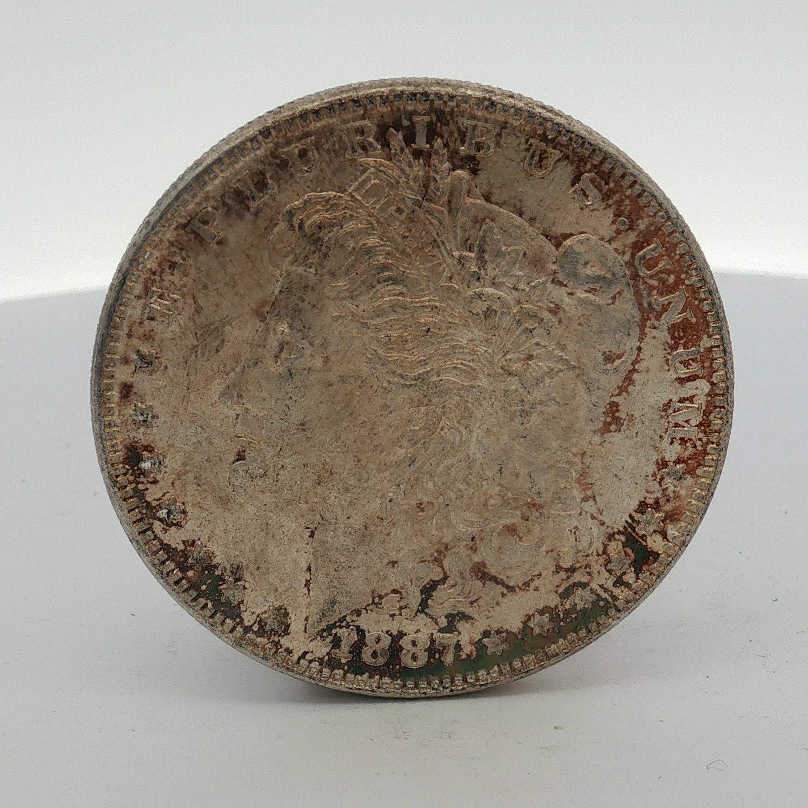 1887 US Morgan Silver Dollar Coin Circulated (1 of 2)