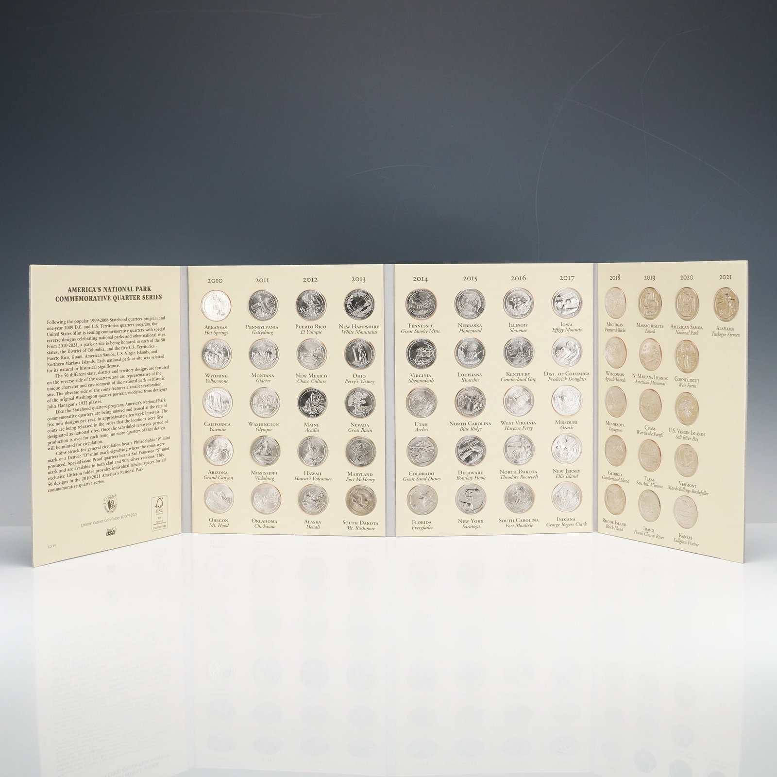US 2010-2021 Quarter Collection, Copper-Nickel Clad, 60 Coins (1 of 4)