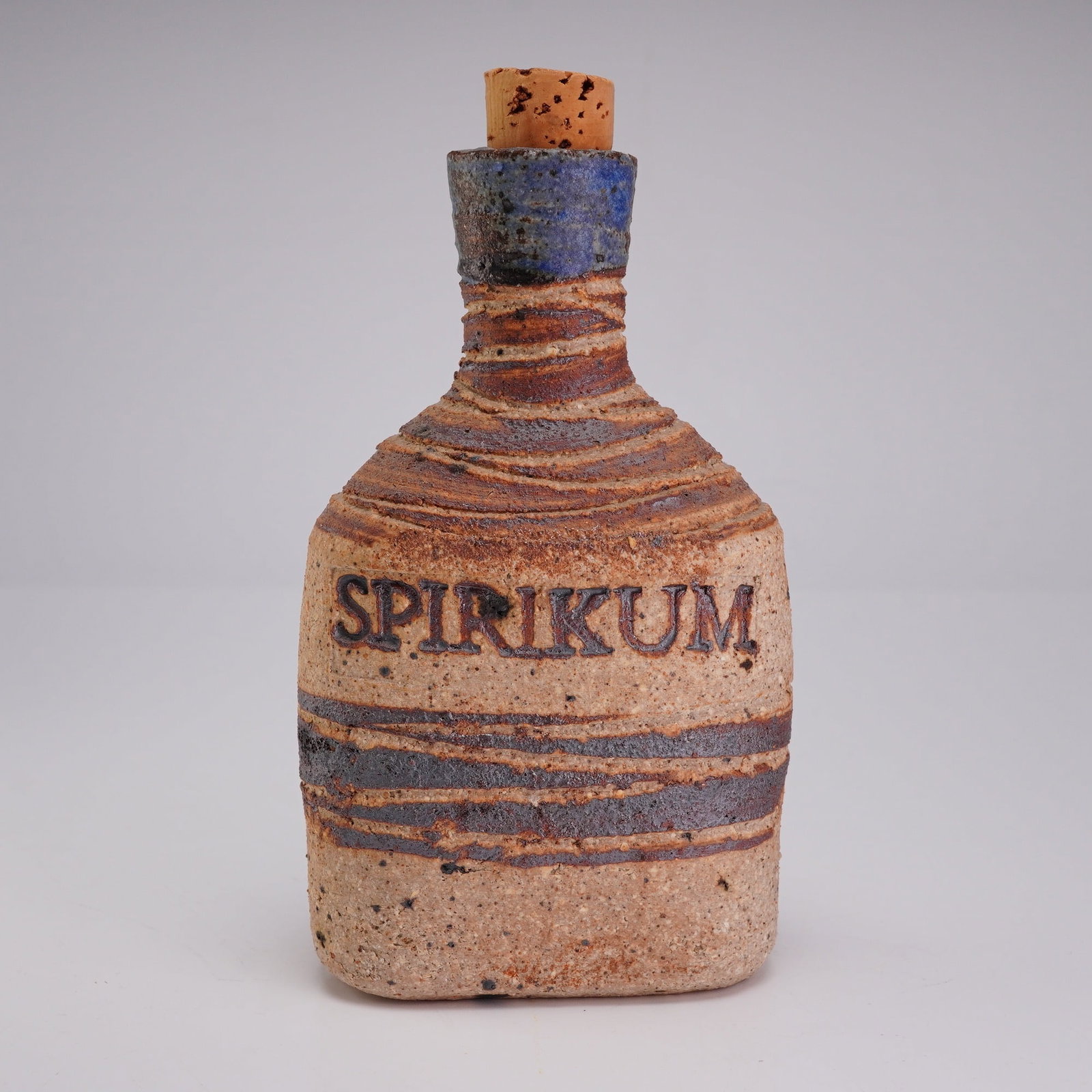 Tue Poulsen for TU Keramik Denmark Spirikum Stoneware Bottle with Cork (1 of 3)