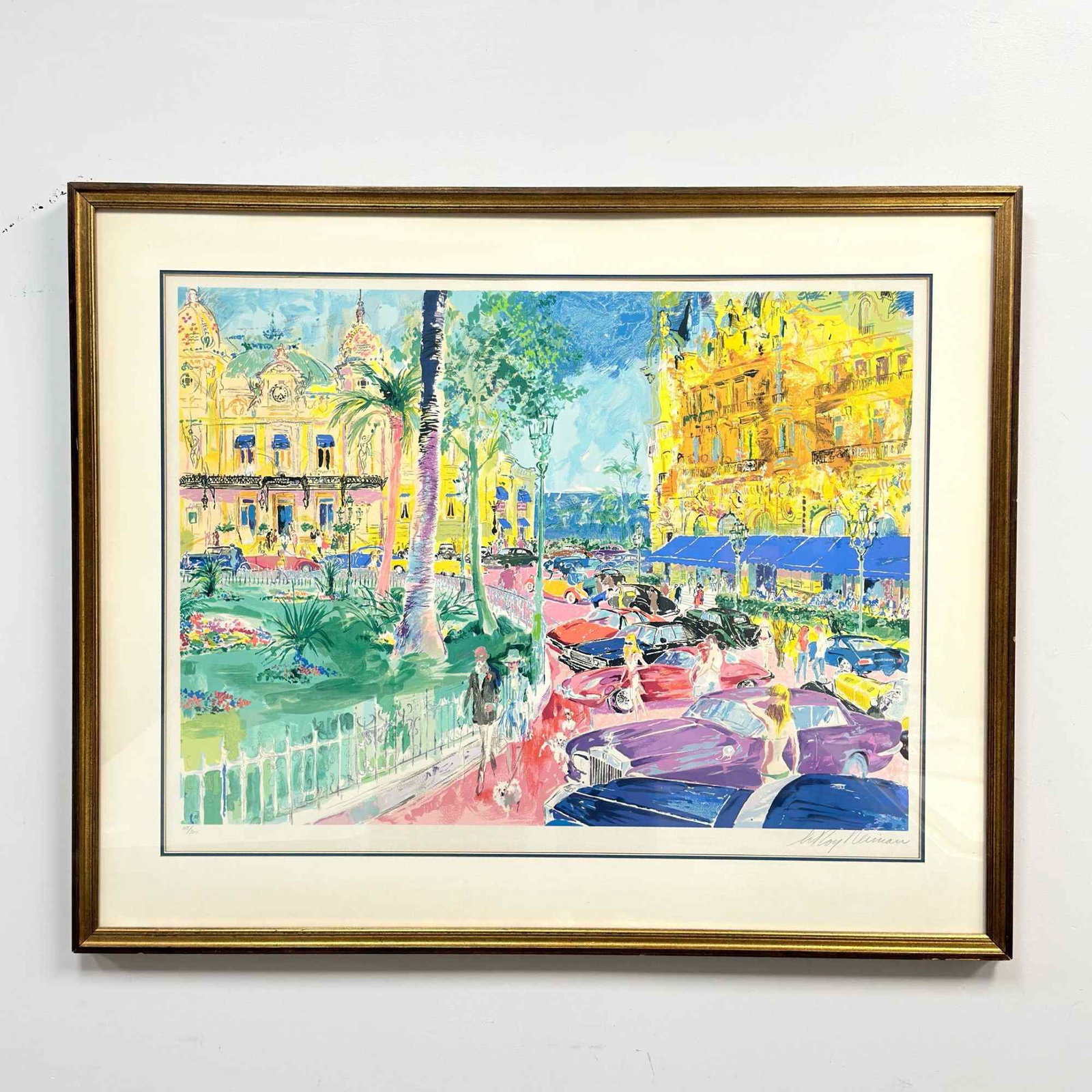 LeRoy Neiman (American, 1921-2012) Limited Edition Serigraph, Place du Casino, Signed: A limited edition serigraph on paper by American artist LeRoy Neiman, titled Place du Casino, Monte Carlo. Depicts a vibrant and bustling scene outside the Casino de Monte-Carlo, capturing the glamour