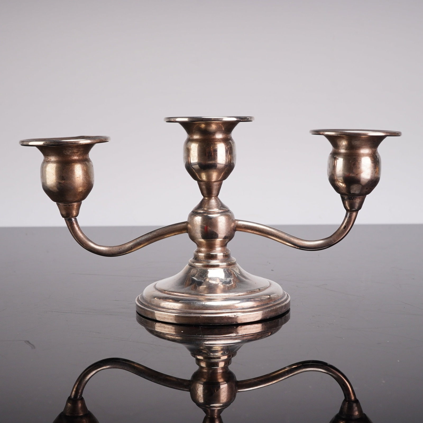 Revere Silversmiths Inc. Weighted Sterling Silver Three-Light Candelabrum (1 of 3)