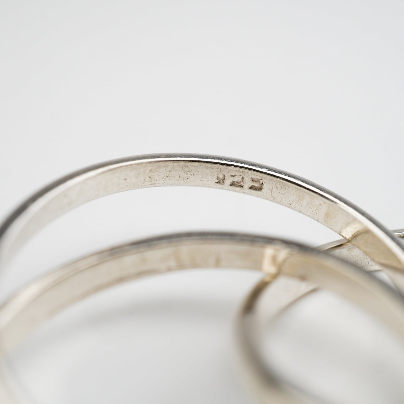 Sterling Silver Triple Interlocking Rolling Ring - 3
