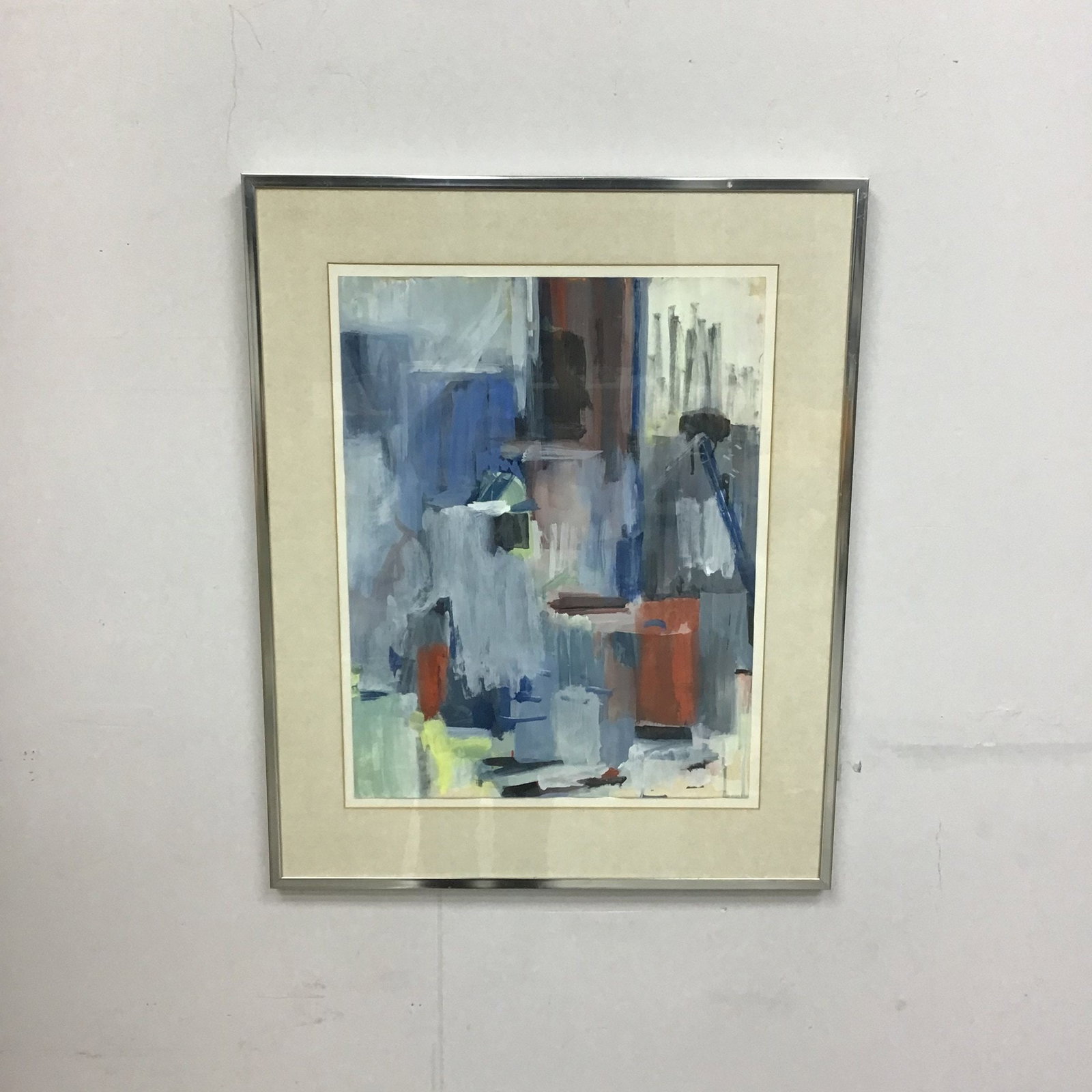 Brooke Engle (American, 20th/21st Century), 'Cyama', (Inscribed on Reverse): Brooke Engle (American, 20th/21st Century). Cyama. Acrylic on paper. This abstract composition features a dynamic arrangement of rectangular color blocks and energetic, broad brushstrokes in a gestura
