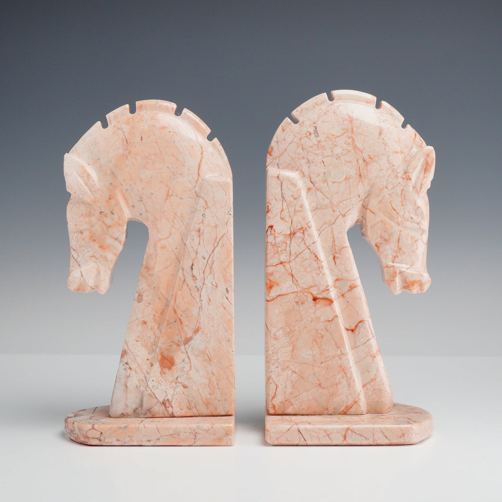 A Pair of Granite Horse Head Bookends (1 of 4)