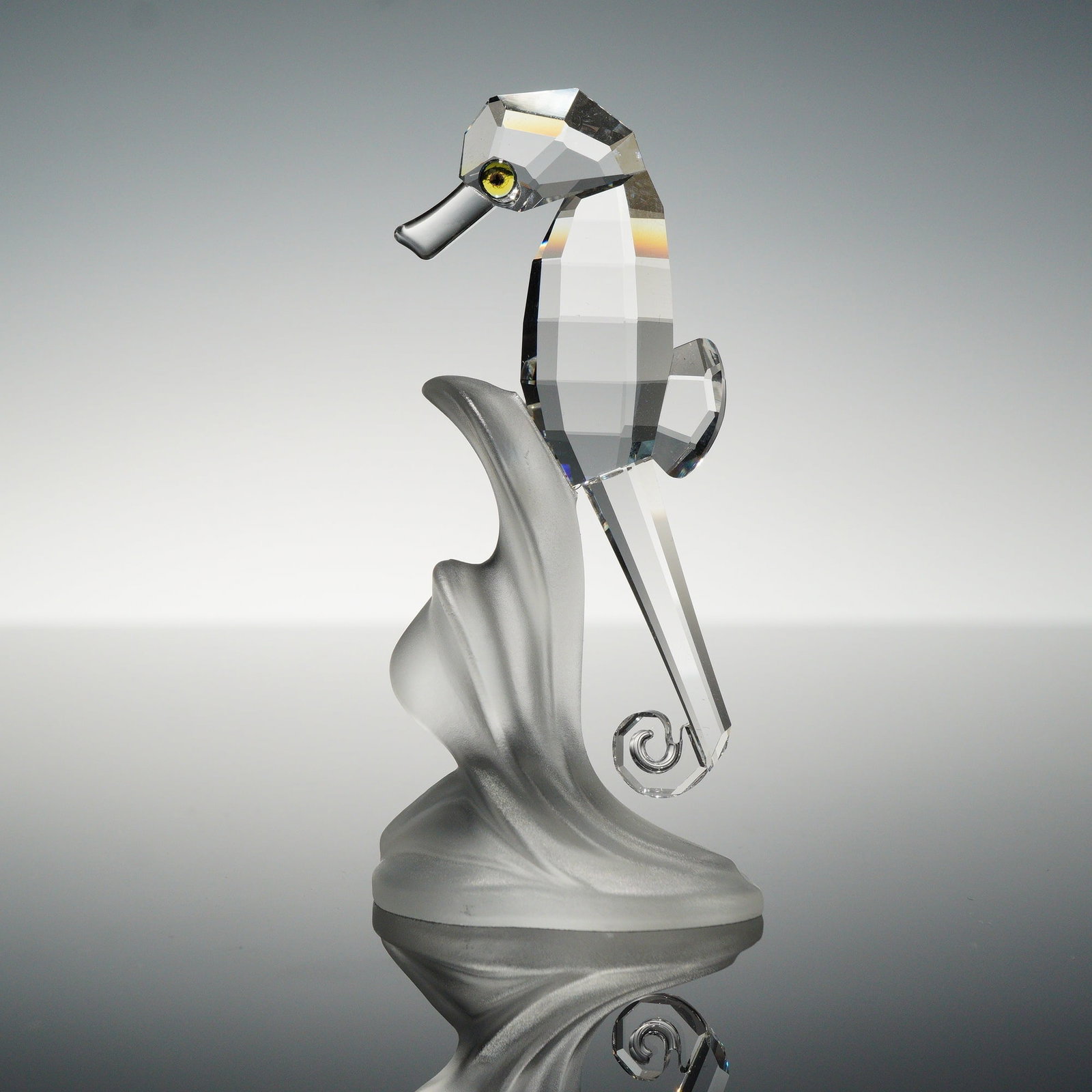 Swarovski Silver Crystal Seahorse Figurine with Original Box (1 of 5)