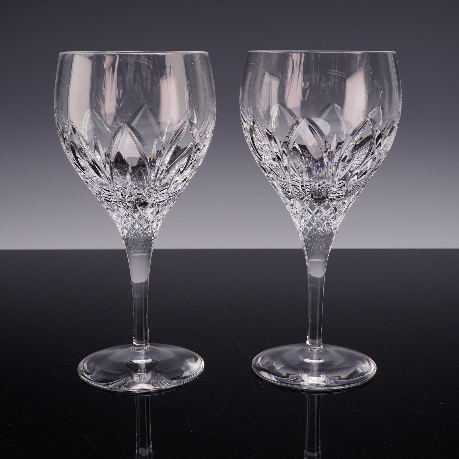 6pc Atlantis Crystal Chartres Pattern Large Water Goblets - 2