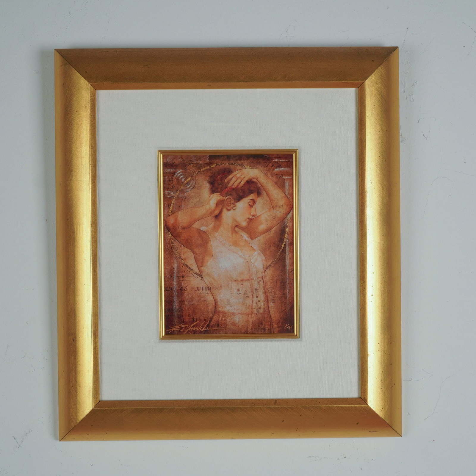 Richard Franklin, Limited Edition Color Giclee on Paper, Danae, Signed: Elevate your collection with this luminous limited edition color giclee print titled Danae by the celebrated American artist Richard Franklin. This exquisite piece showcases Franklin's mastery of clas