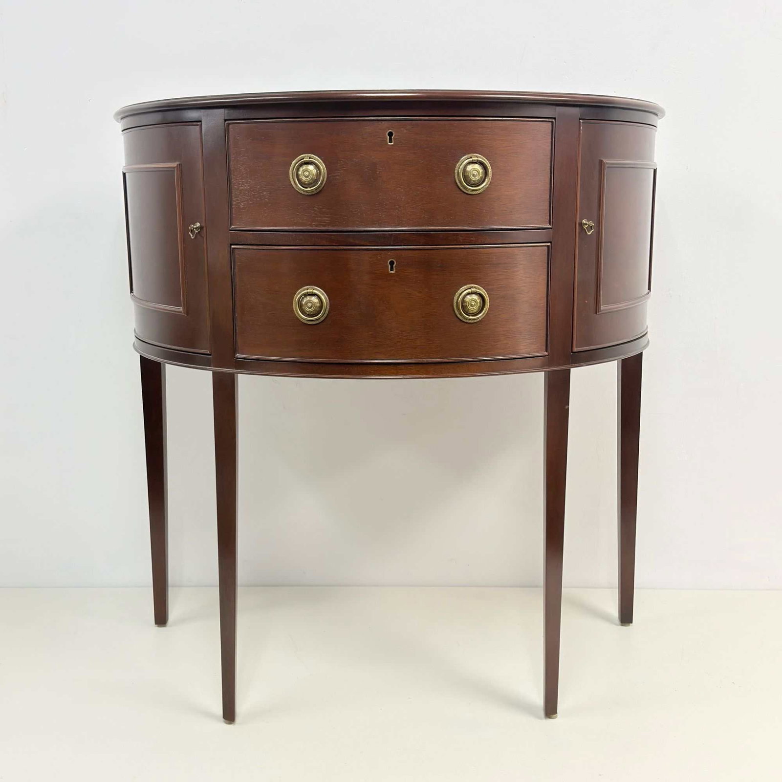 Baker Furniture Historic Charleston Collection Mahogany Demilune Side Cabinet (1 of 6)