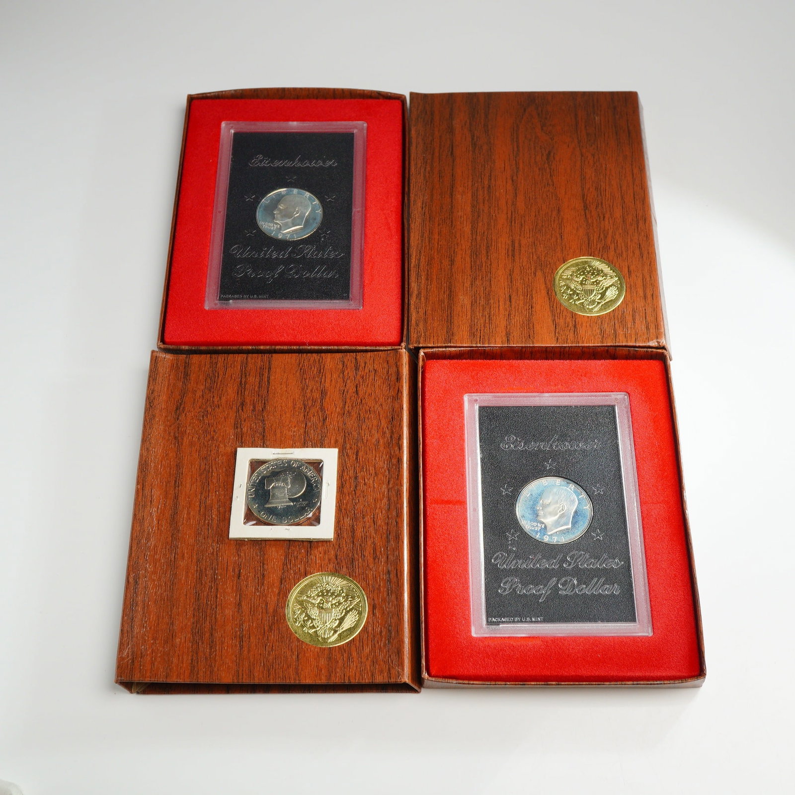 Three US Eisenhower Silver Proof Dollars - 3