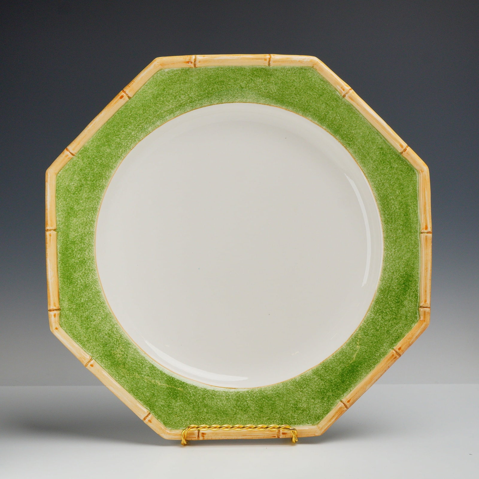 Mariposa Xanadu Pattern Hand Painted Octagonal Ceramic Platter (1 of 4)