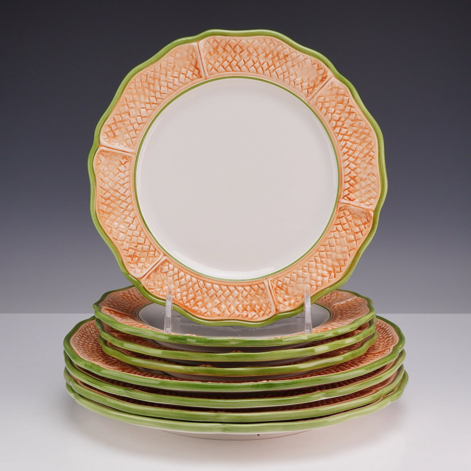 8pc Vietri Italian Dinner and Salad Plates, Oasi (1 of 3)