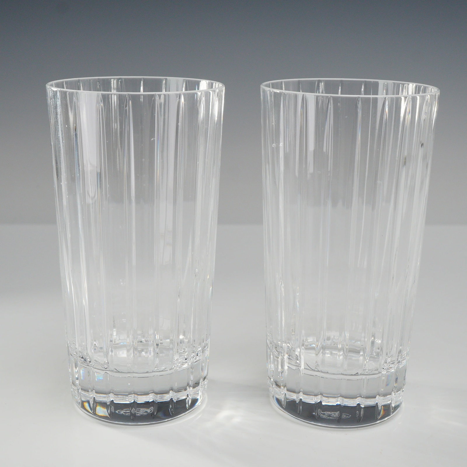2pc Baccarat Harmonie Pattern Crystal Highball Glasses (1 of 4)