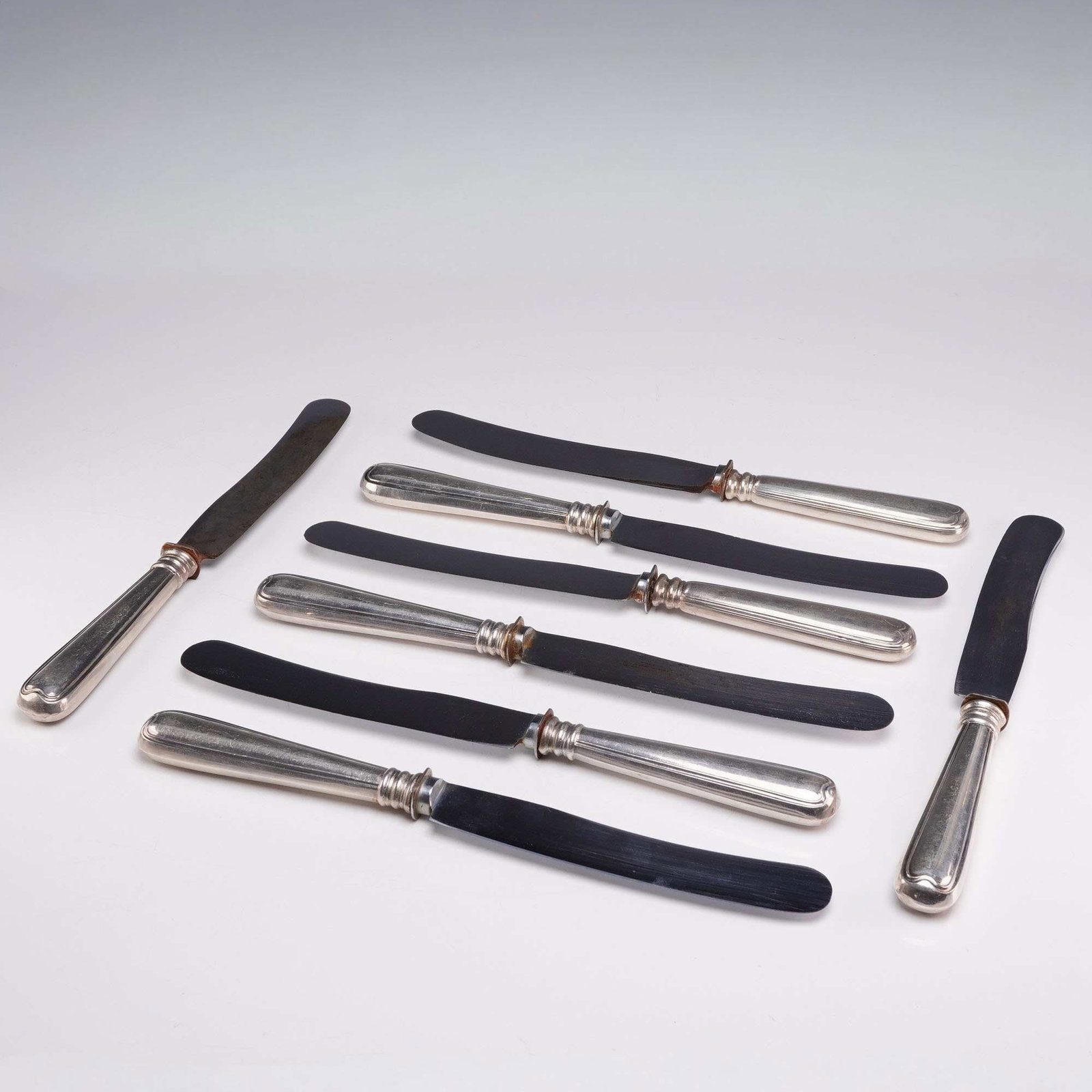 8pc 800 Silver Handled Steel Knives (1 of 3)