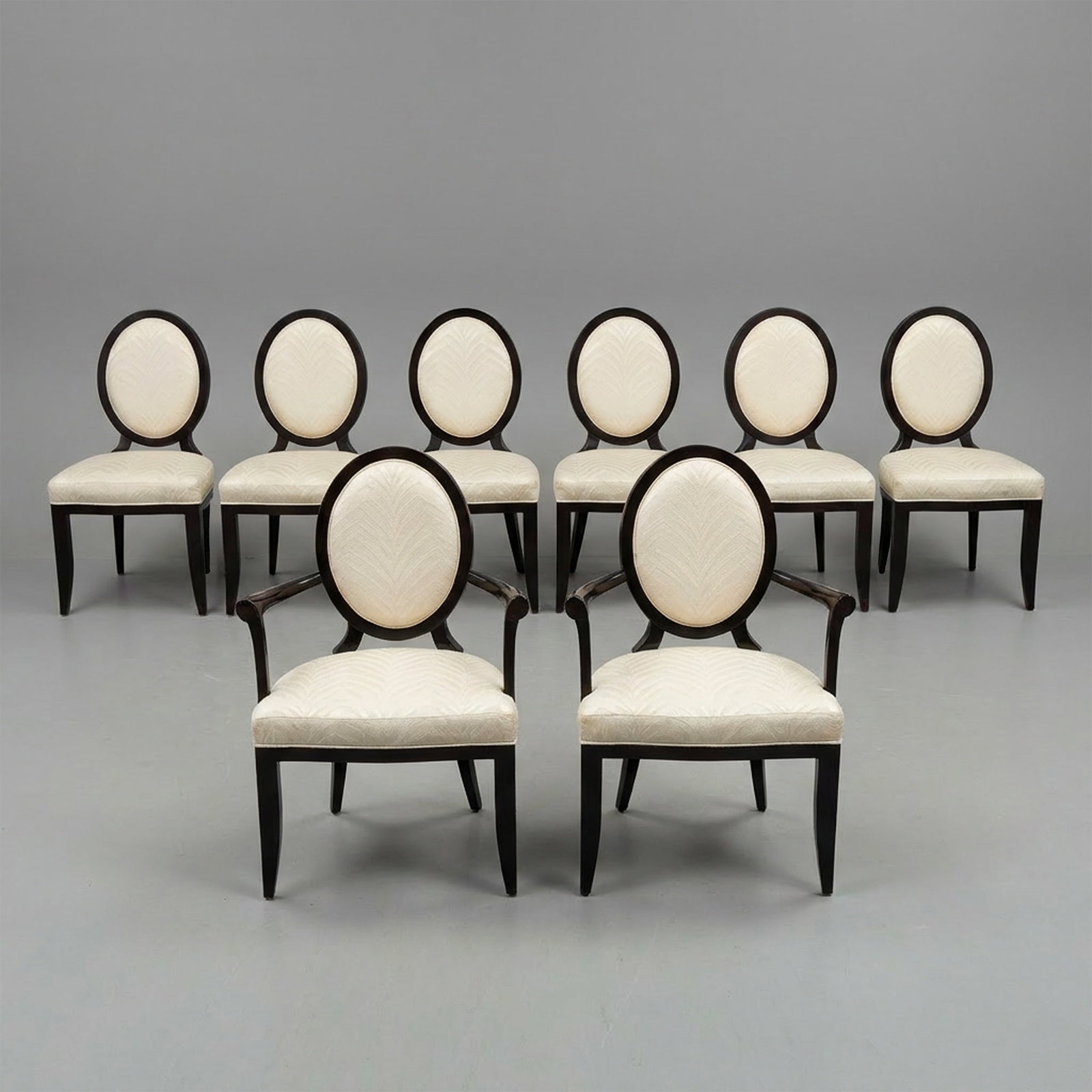 Set of Eight Barbara Barry Collection for Baker Oval X-Back Dining Chairs (1 of 8)