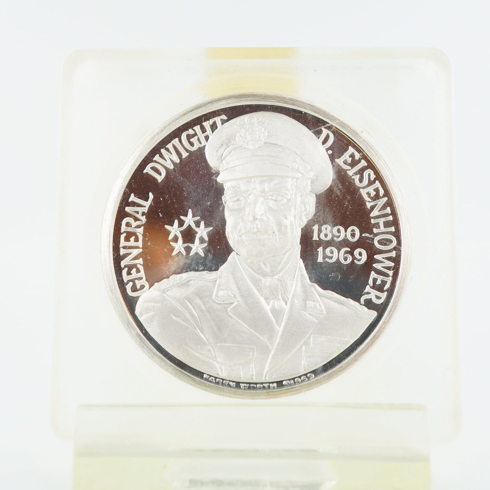 Medallic Art Co. 1969 Dwight D. Eisenhower Commemorative Silver Medal by Karen Worth (1 of 2)