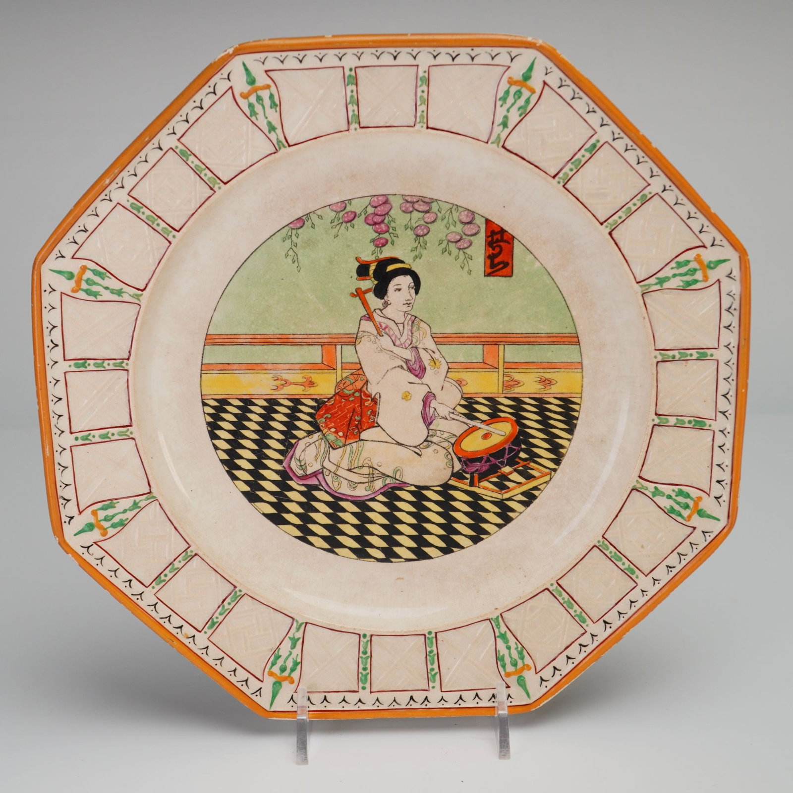 Wedgwood for John Mortlock Japonisme Octagonal Cabinet Plate (1 of 3)