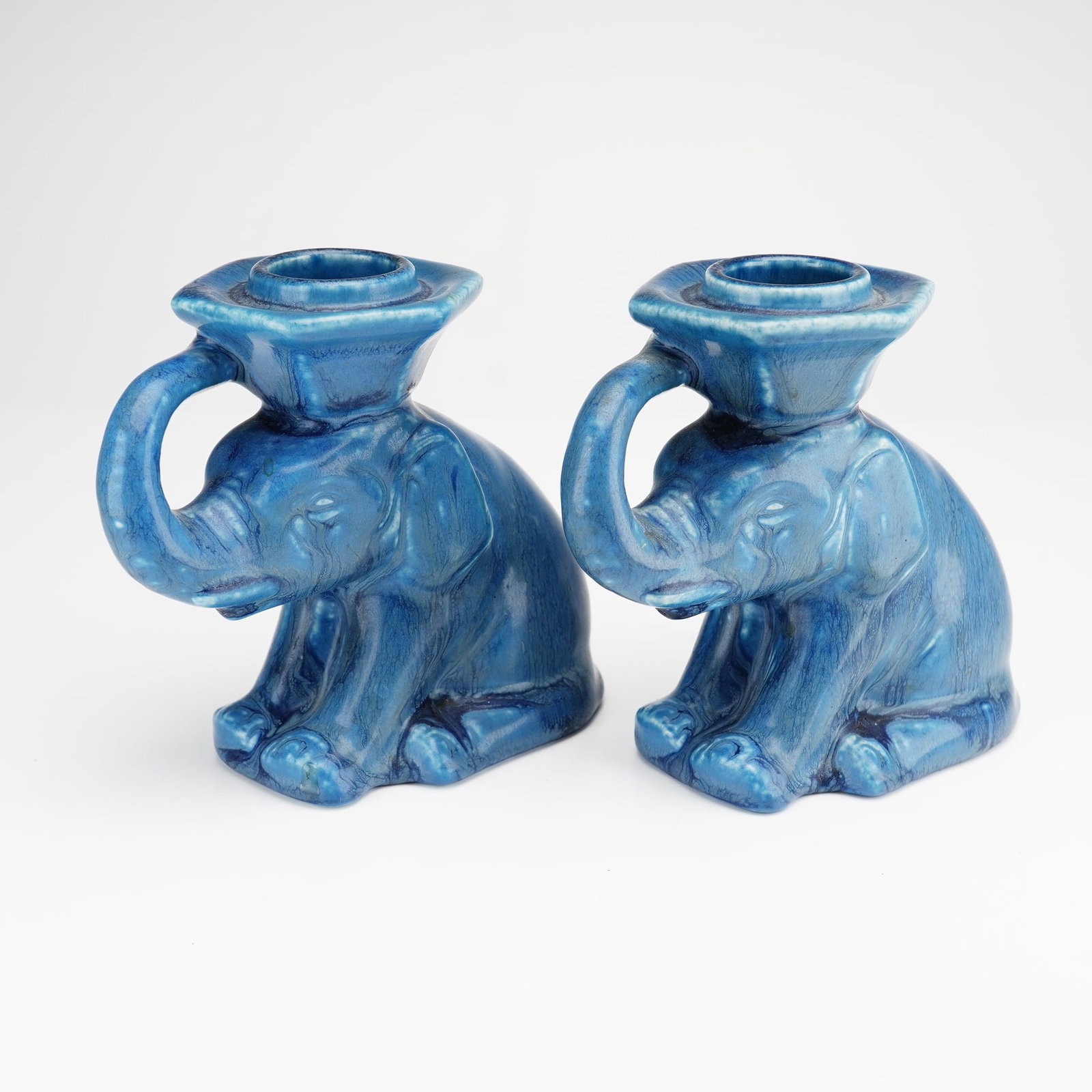 Pair of Rookwood Pottery Elephant Shaped Candle Holders (1 of 4)