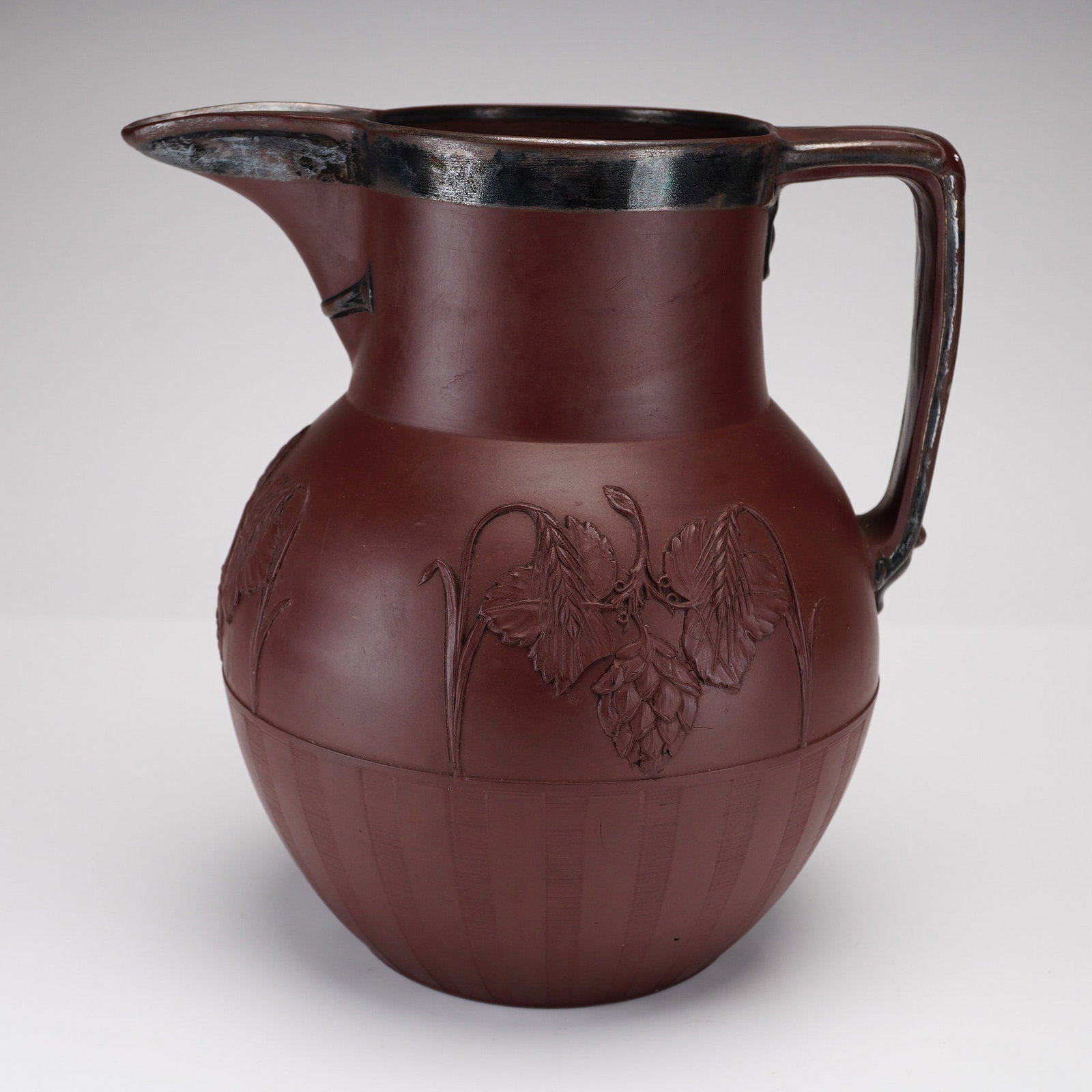 A Samuel Hollins Dark Stoneware Jug (1 of 3)