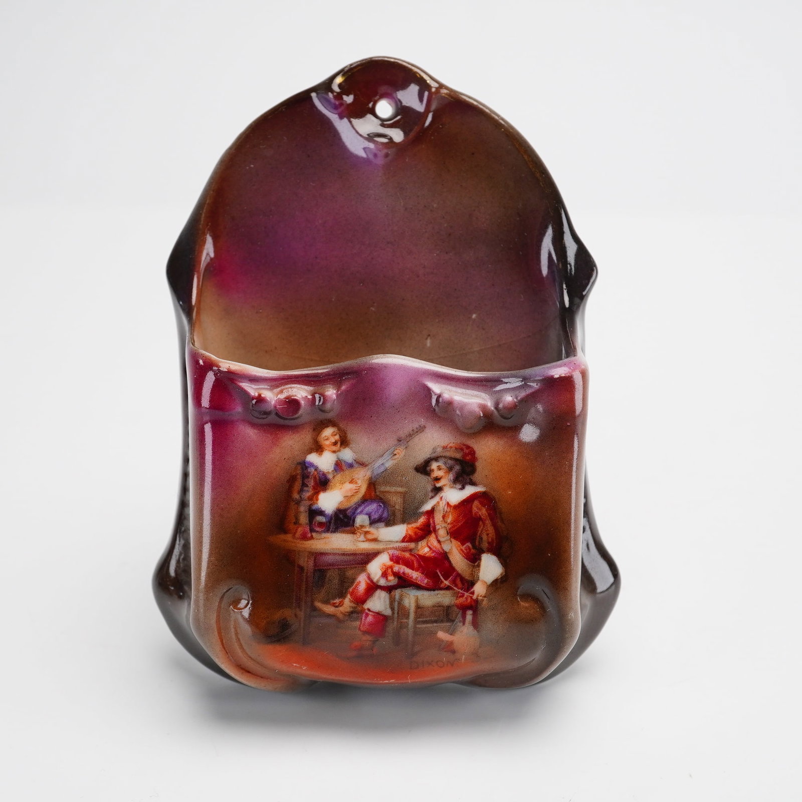 Royal Bayreuth Porcelain Tavern Scene Wall Pocket (1 of 4)