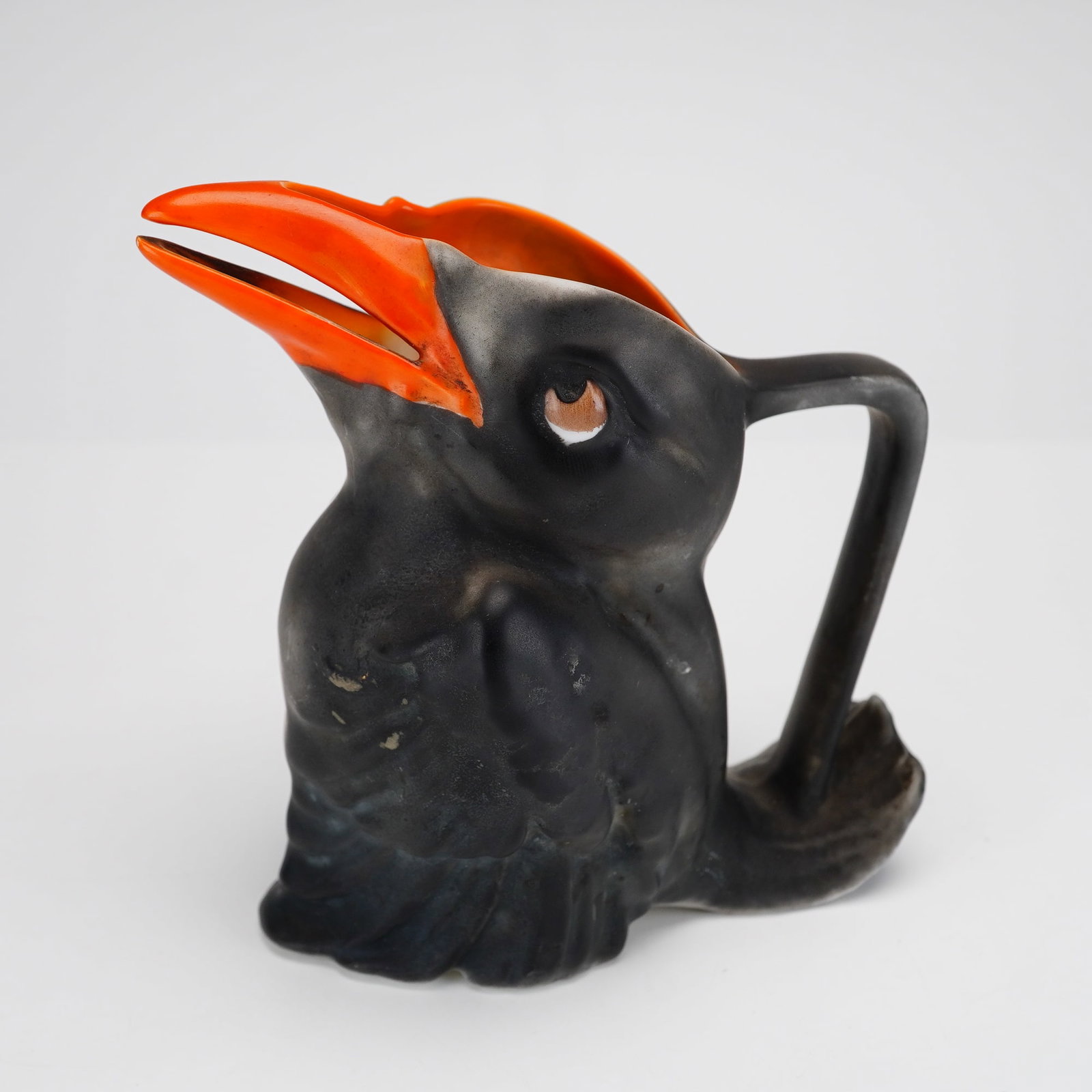 Royal Bayreuth Figural Crow Porcelain Creamer (1 of 4)