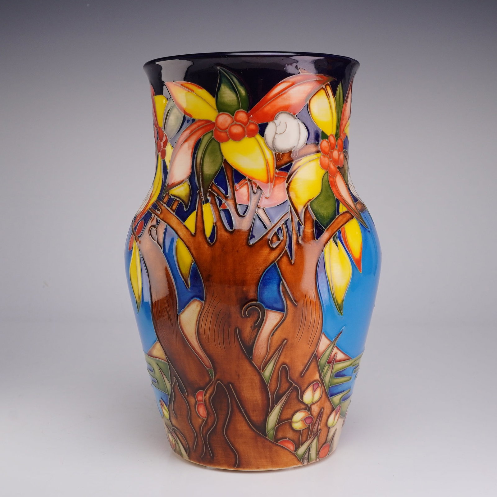 Moorcroft Pottery by Emma Bossons Limited Edition Vase, Aquitaine Pattern (1 of 3)