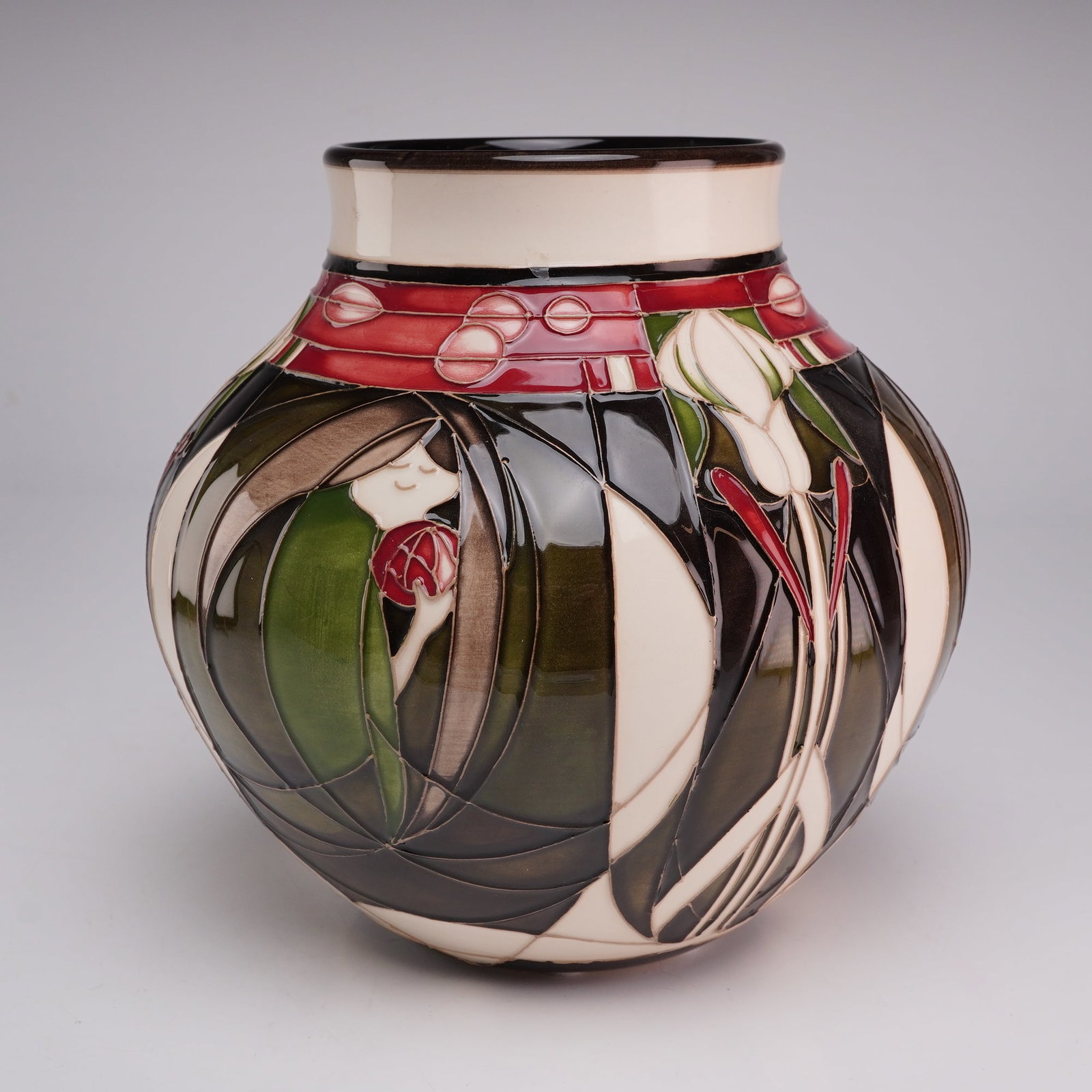Moorcroft Pottery by Nicola Slaney Limited Edition Vase, Lady of the Rose (1 of 3)