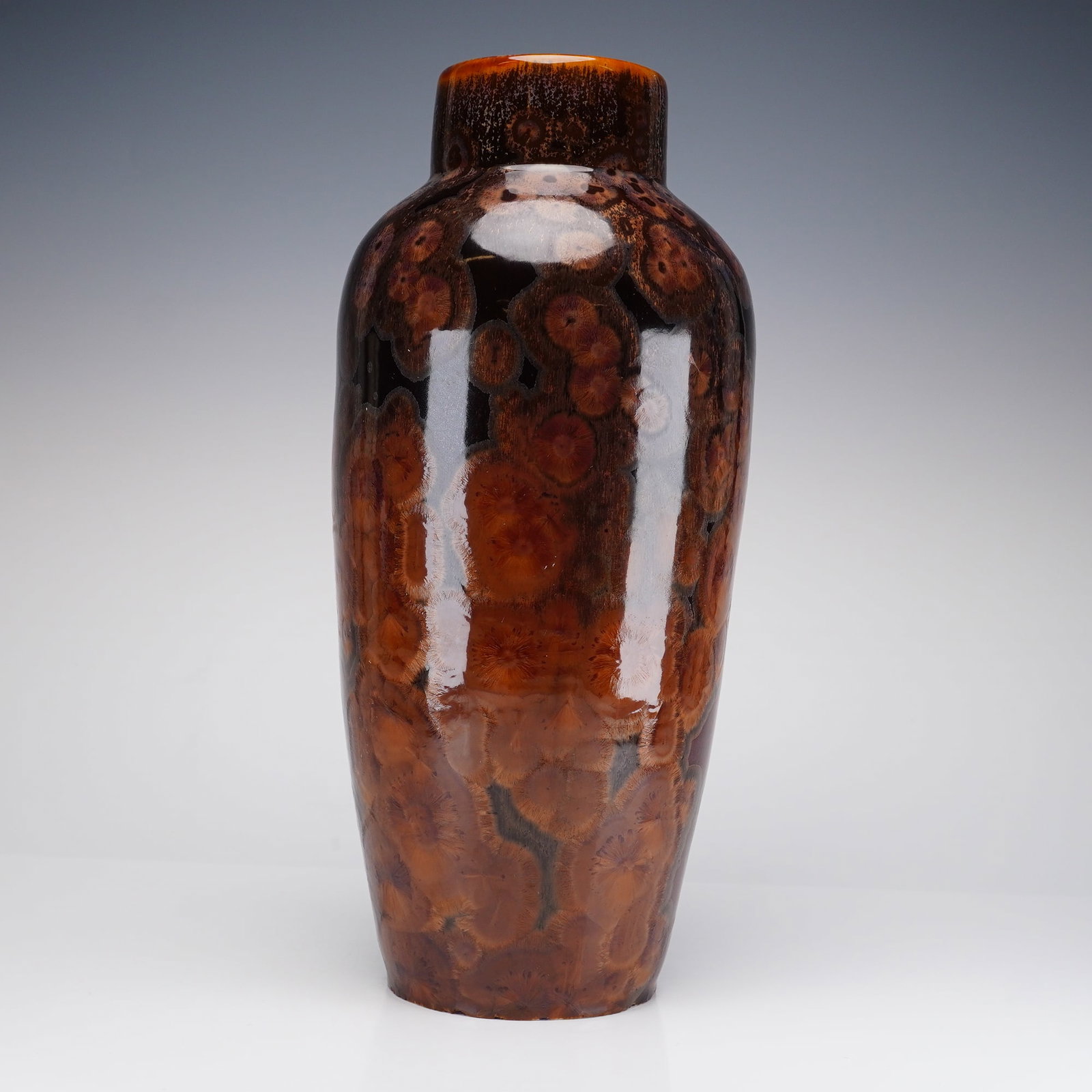 Crystalline Glazed Studio Ceramic Vase, Signed - 2
