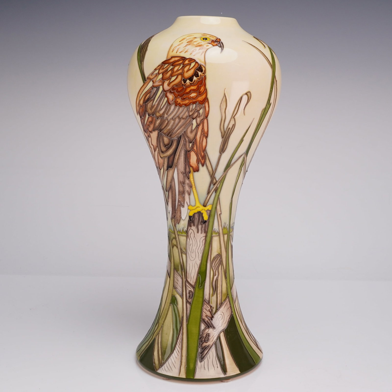 Moorcroft Pottery Kerry Goodwin RSPB Marsh Harrier Vase Signed and Dated 2022 Numbered 4 of 10 (1 of 3)