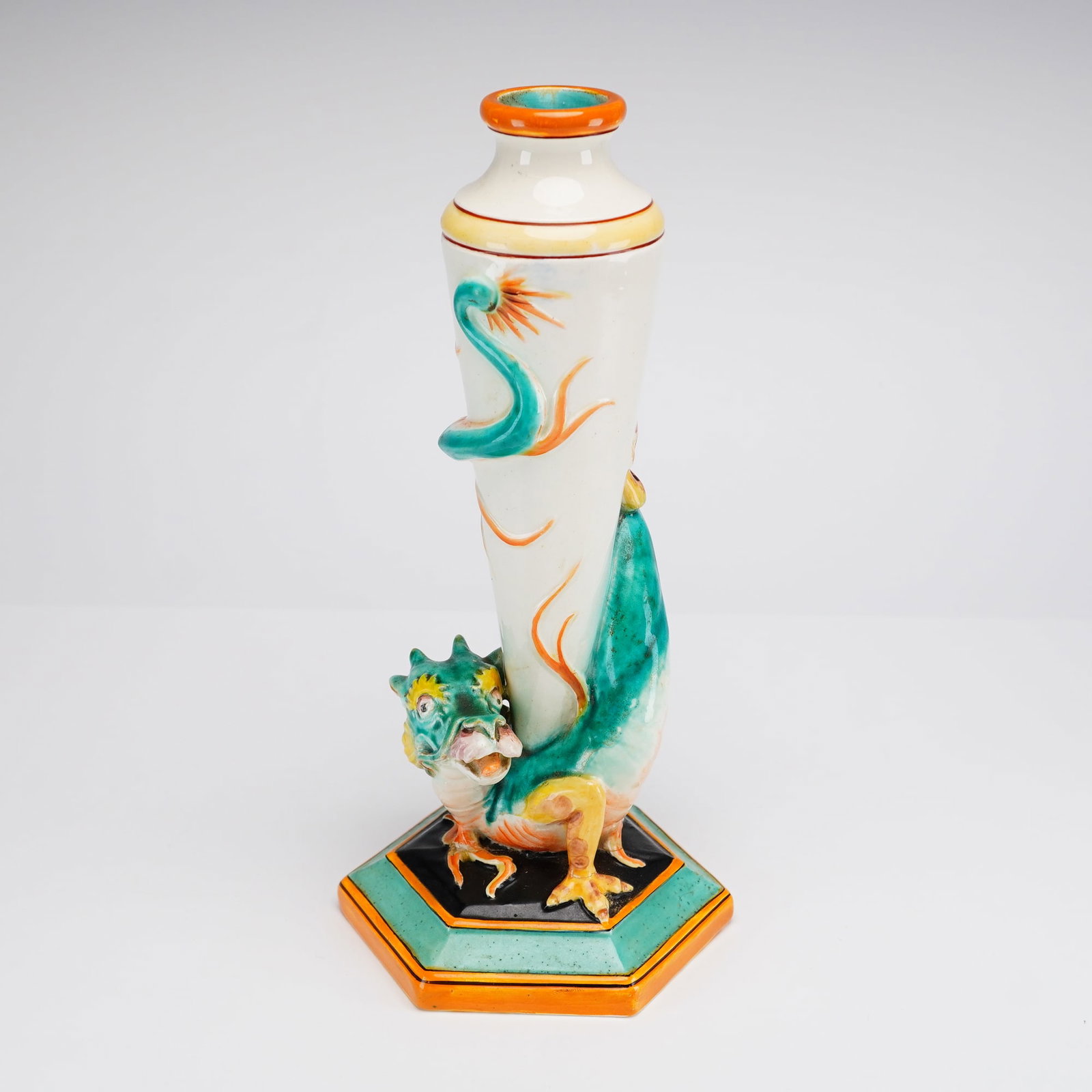 Wedgwood Majolica Dragon Vase circa 1879 (1 of 3)