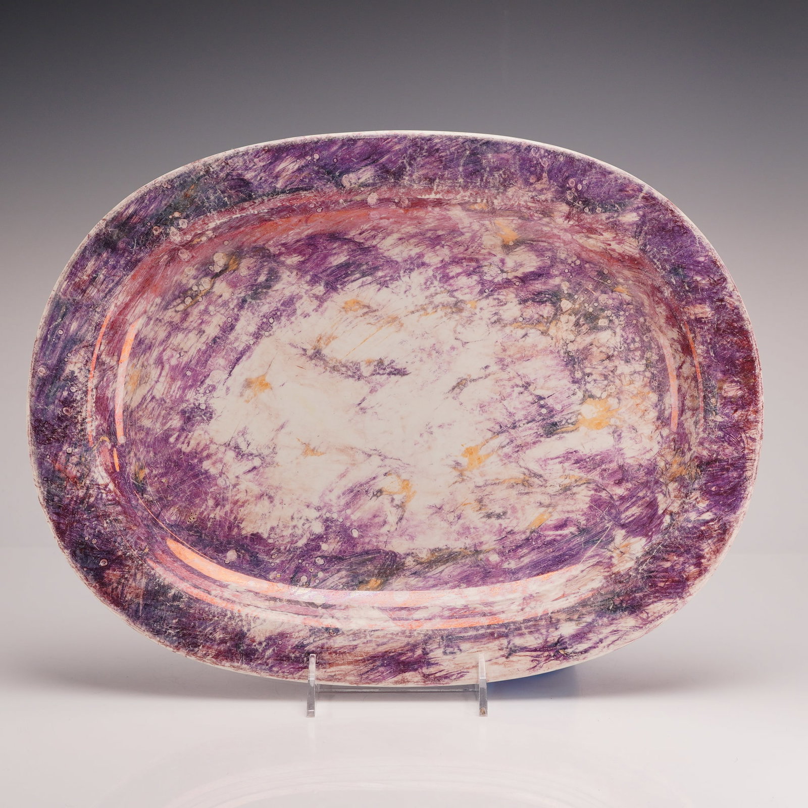 Wedgwood Moonlight Lustre Marbled Earthenware Oval Platter from the Rubin Collection (1 of 3)