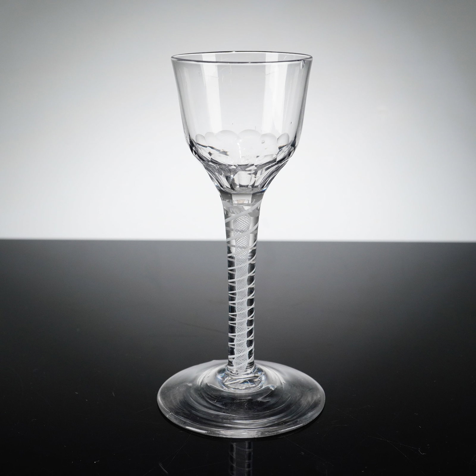 Georgian Opaque Twist Stem Wine Glass, c.1760 (1 of 3)
