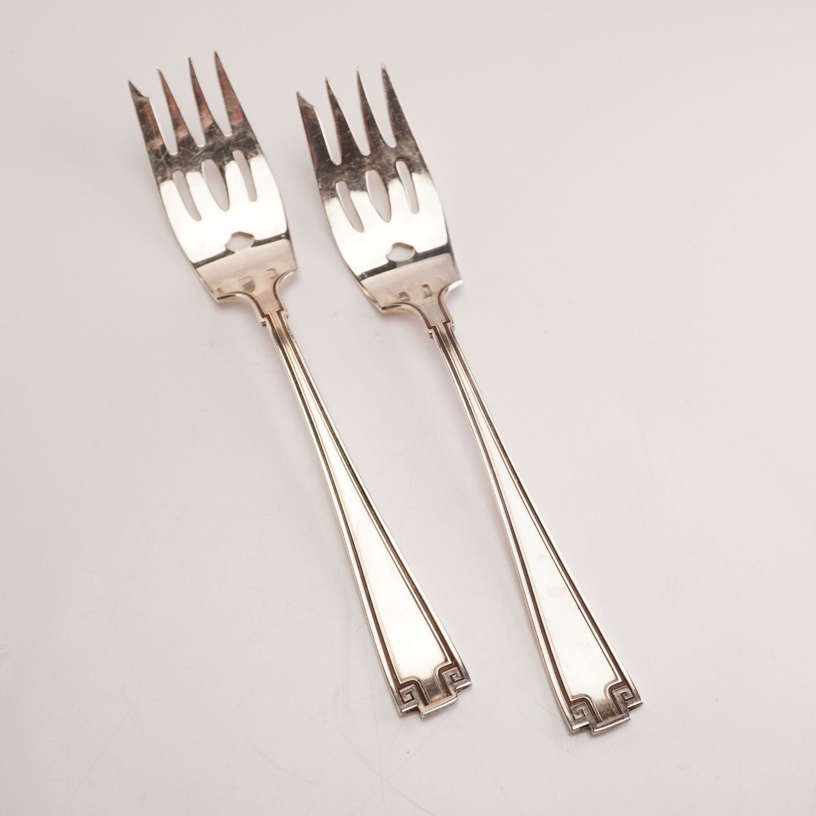 2pc Gorham Sterling Silver Pastry Forks, Etruscan (1 of 4)