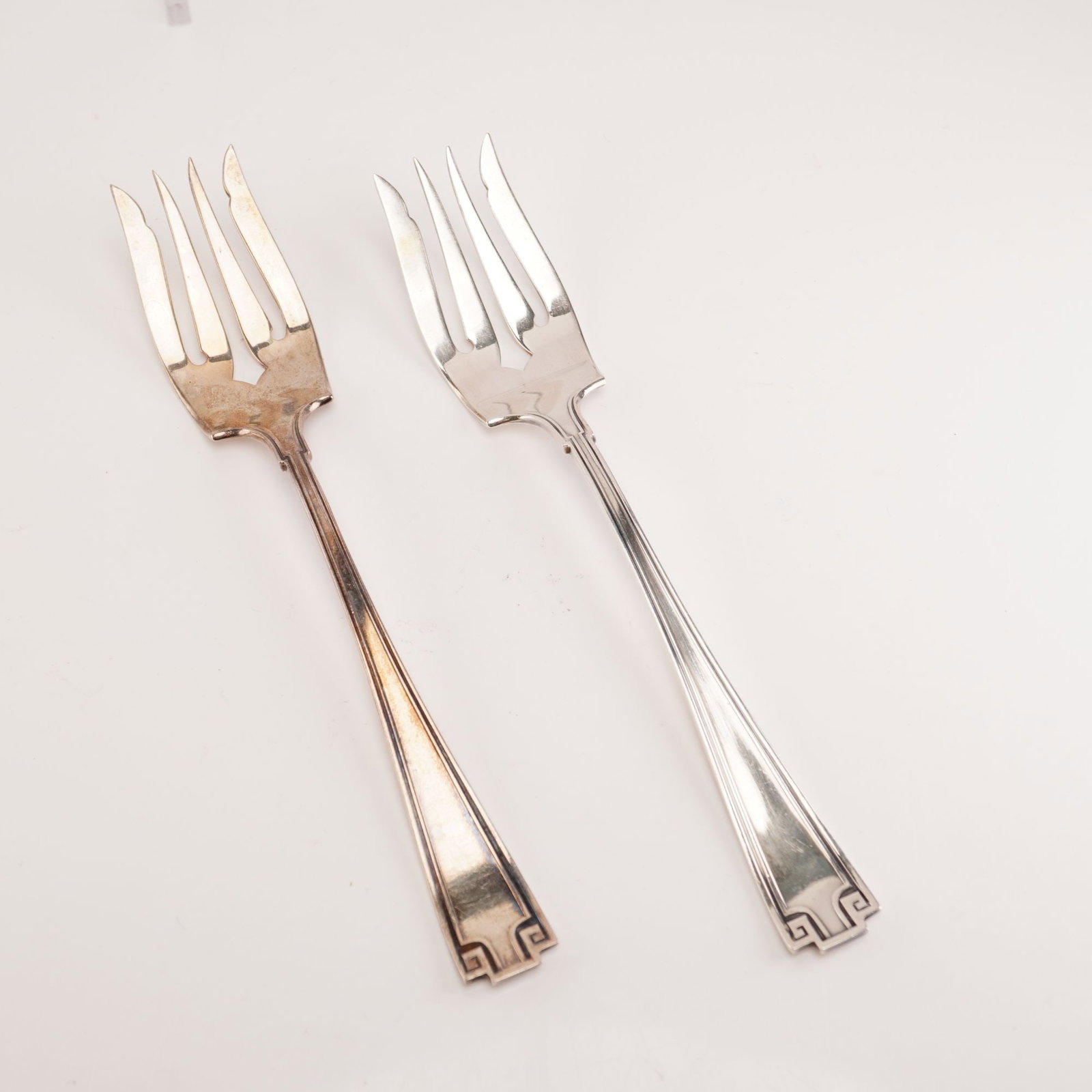 2pc Gorham Sterling Silver Salad Forks, Etruscan (1 of 4)