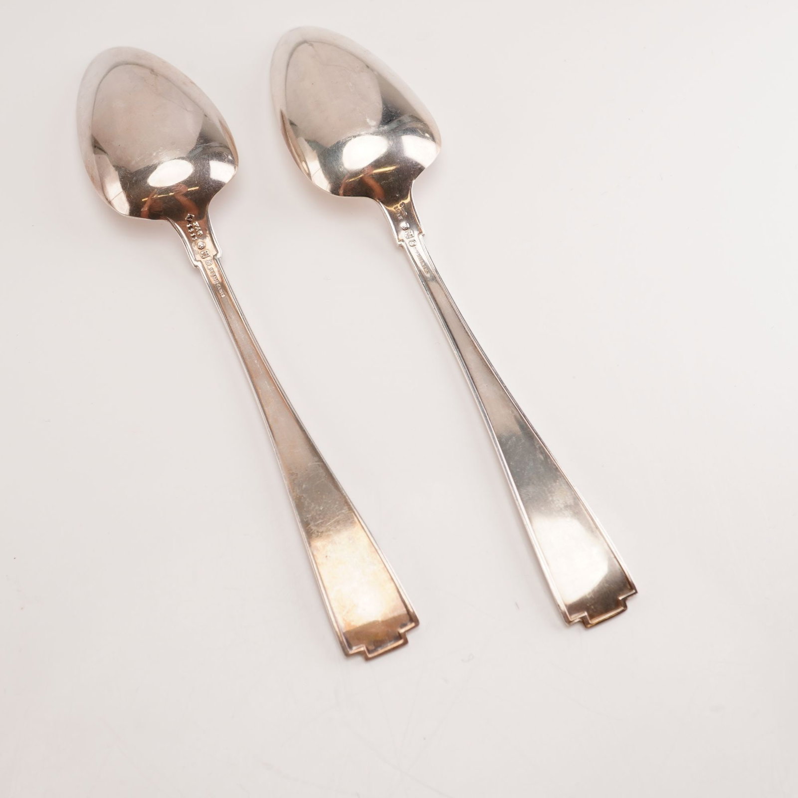 2pc Gorham Sterling Silver Teaspoons, Etruscan - 2