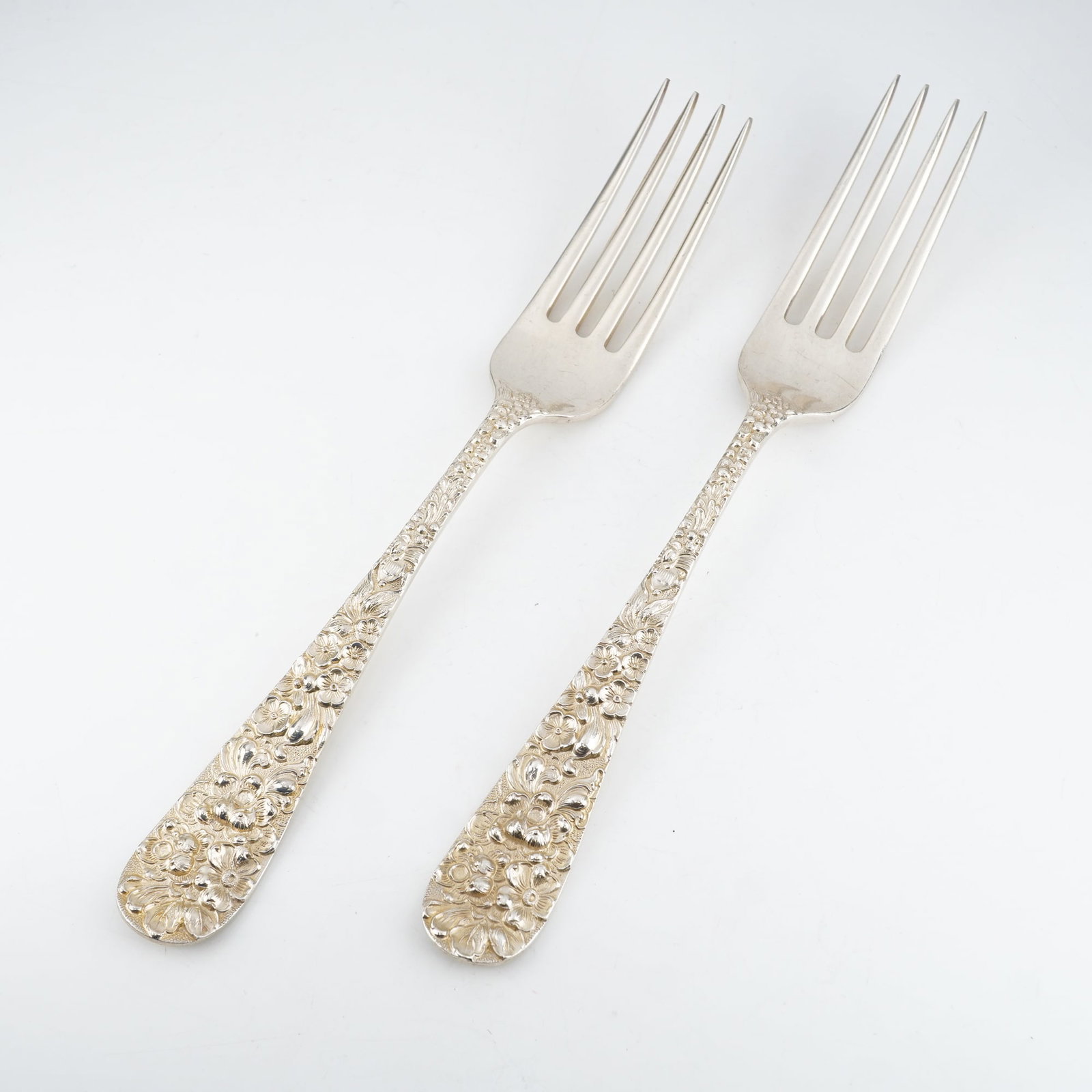 2pc Kirk Stieff Sterling Silver Forks, Stieff Rose (1 of 4)