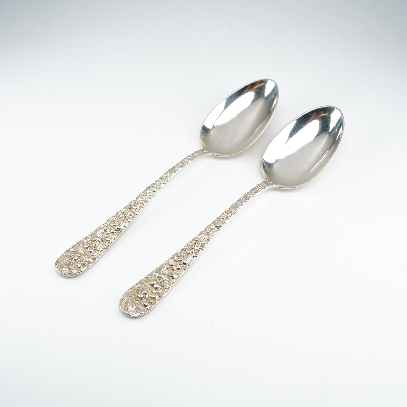 2pc Kirk Stieff Sterling Silver Teaspoons, Stieff Rose (1 of 4)