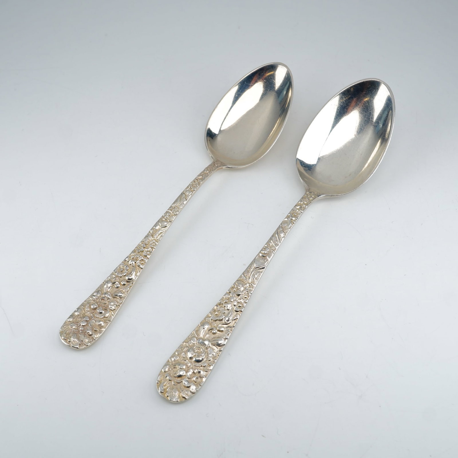 2pc Kirk Stieff Sterling Silver Teaspoons, Stieff Rose (1 of 4)
