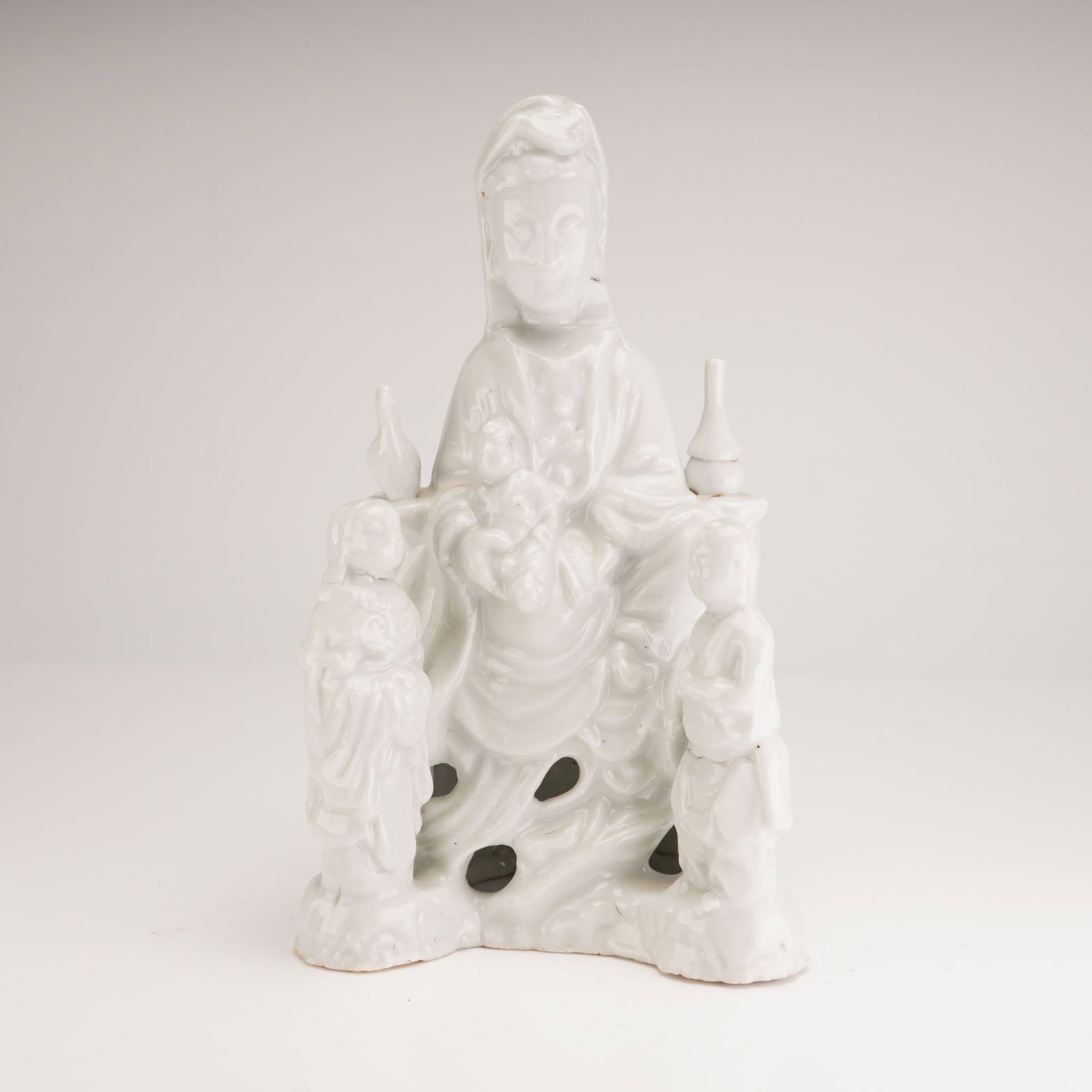 Antique Chinese Blanc de Chine Porcelain Figure of Guanyin (1 of 3)