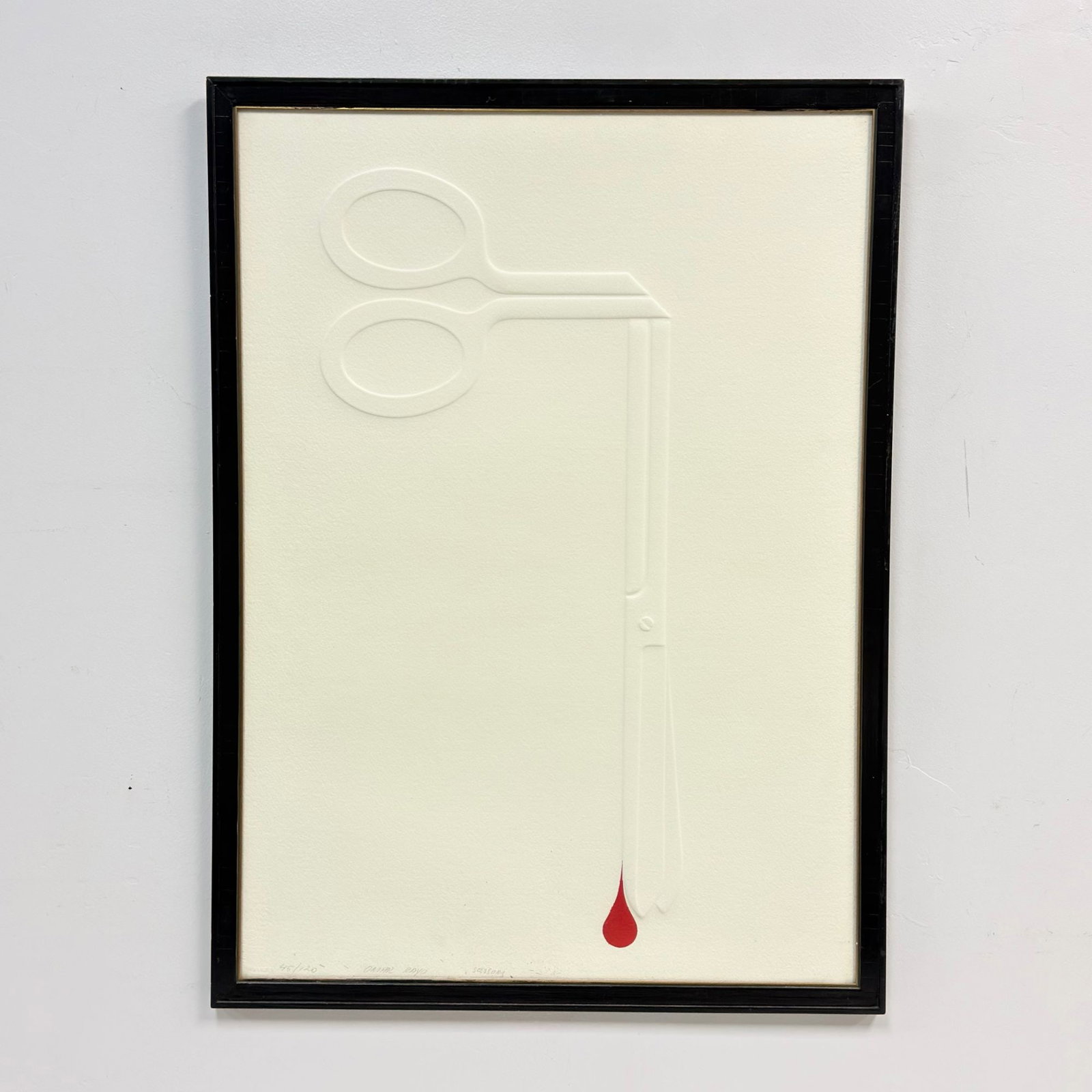 Omar Rayo (Colombian, 1928-2010), Scissors, Limited Edition Embossed Paper and Silkscreen (1 of 4)