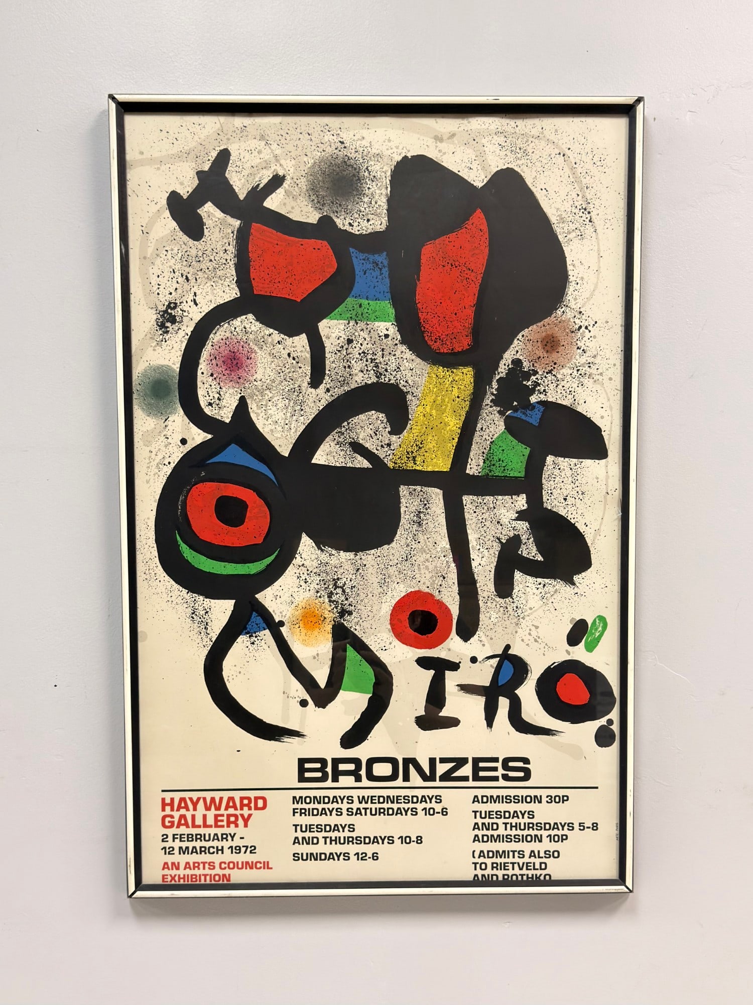 Joan Miro (Spanish 1893-1983) Exhibition Lithograph Poster, Bronzes (1 of 5)