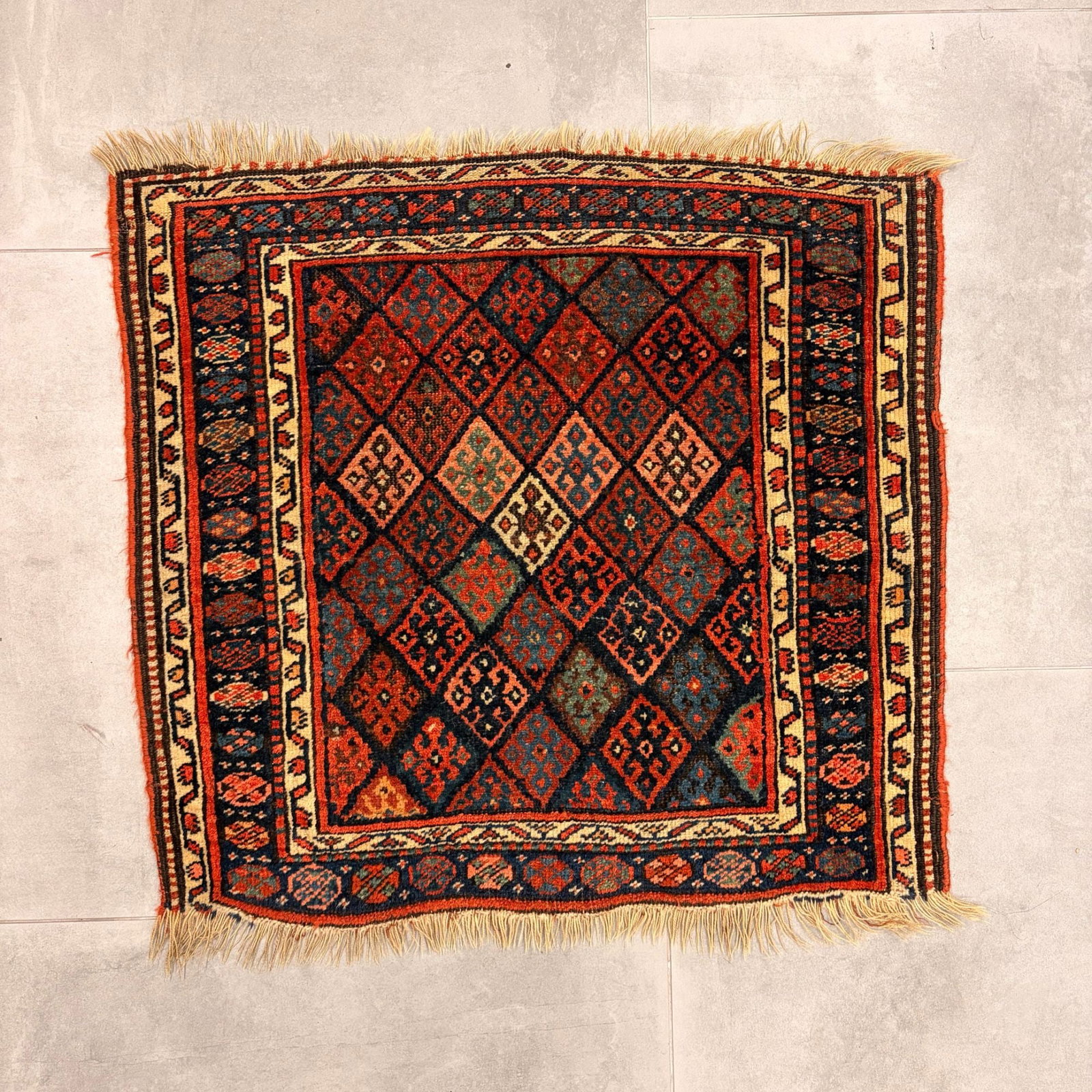 Antique Persian Jaff Kurd Hand-Knotted Wool Tribal Rug Face (1 of 3)