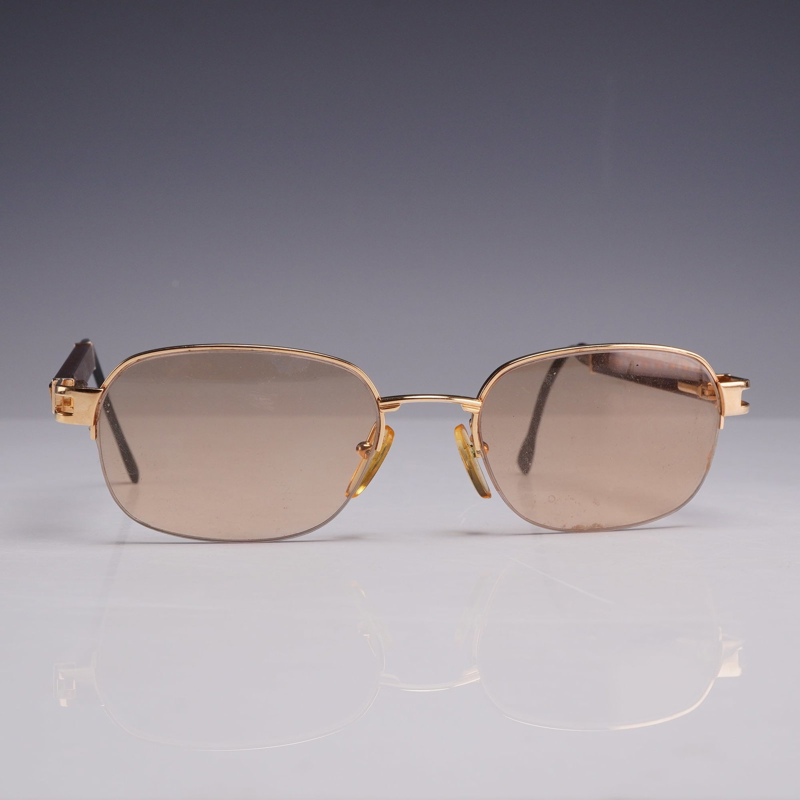 Caviar M 1563 C10 Gold-Tone and Wood Inlay Sunglasses (1 of 5)