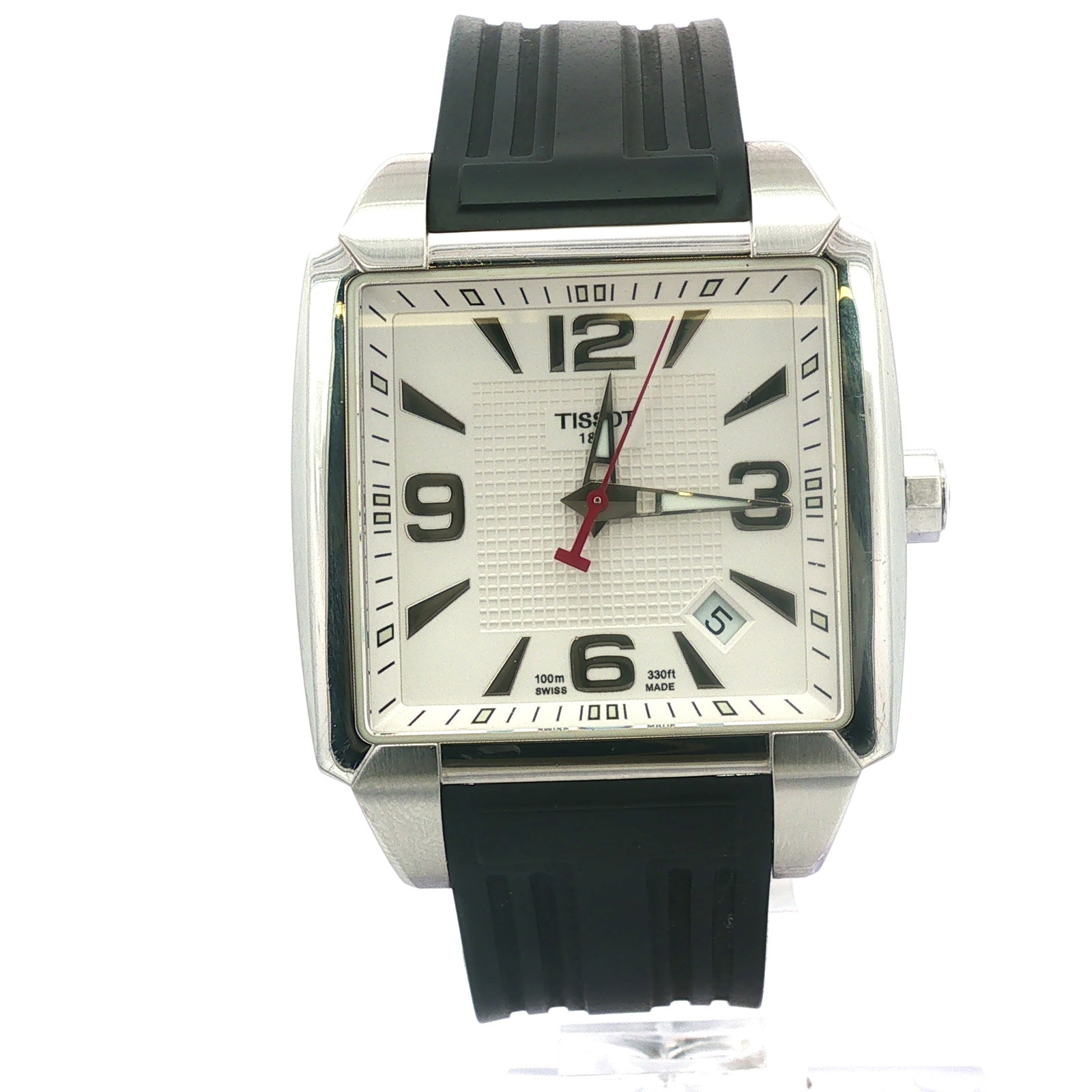 Tissot 1853 Stainless Steel Men's Watch, Black Silicone Band (1 of 6)